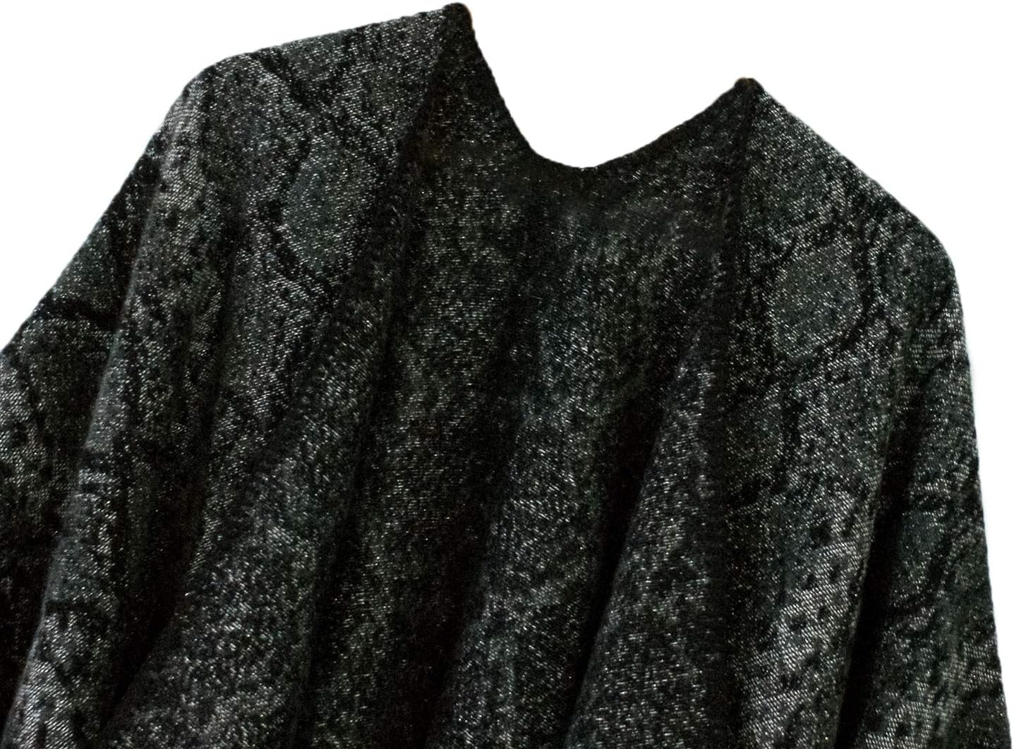 Women's Vintage Pattern Open Front Poncho Cape Shawl Winter Shawl Wraps - Image 3