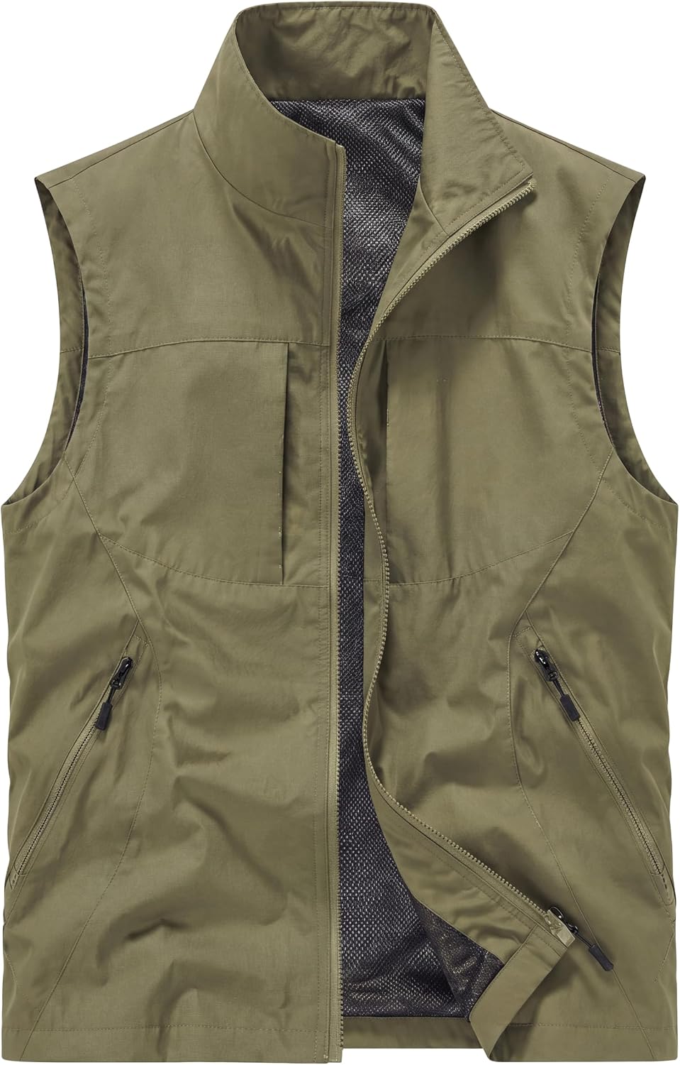 MANTORS Men's Casual Vest Lightweight Sleeveless Outdoor Hiking Jacket