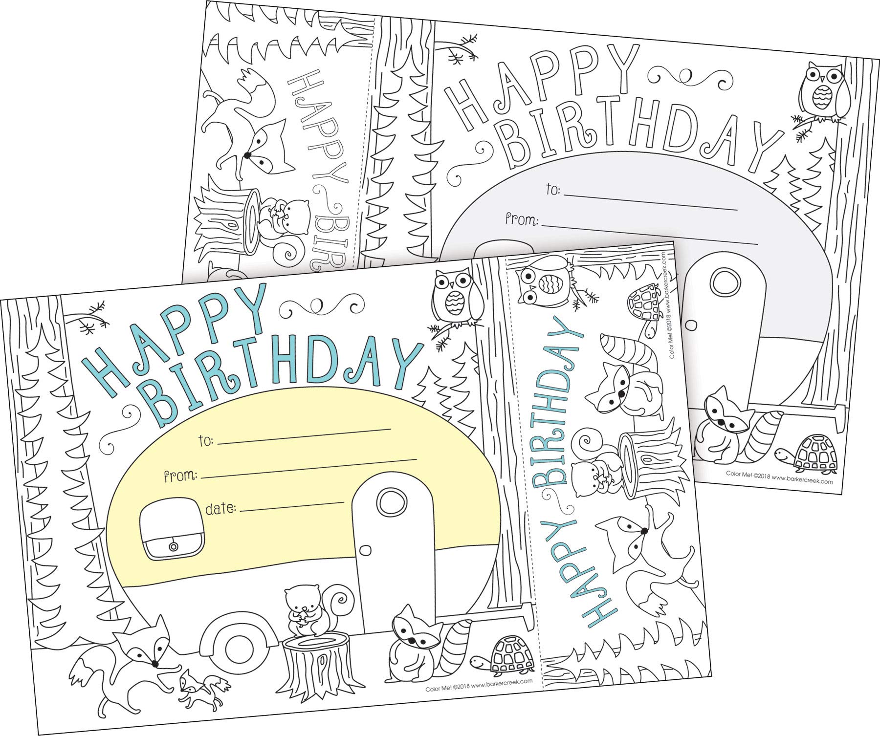 Nuovo. Color Me. Happy Birthday Awards & segnalibro set