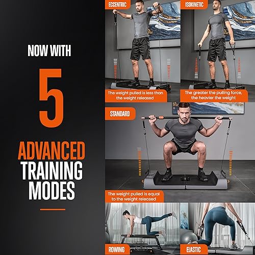 Miniatura 3 de SQUATZ Pluto Board Smart Home Gym Version I 100 LBS Resistance, Multifunctional All in One Gym, Single Cable Weight Machine with Multiple Training