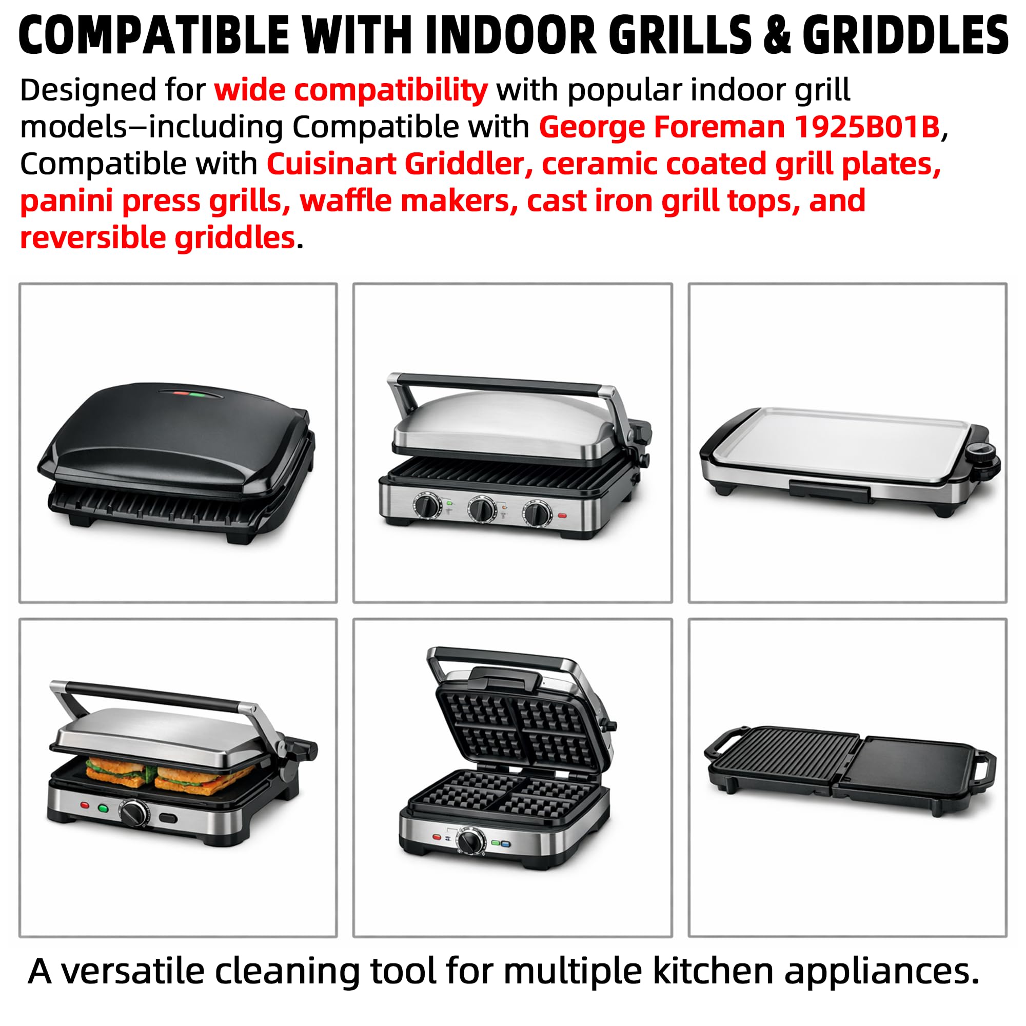 Bamboo Grill Scraper - Clean George Foreman & More -4