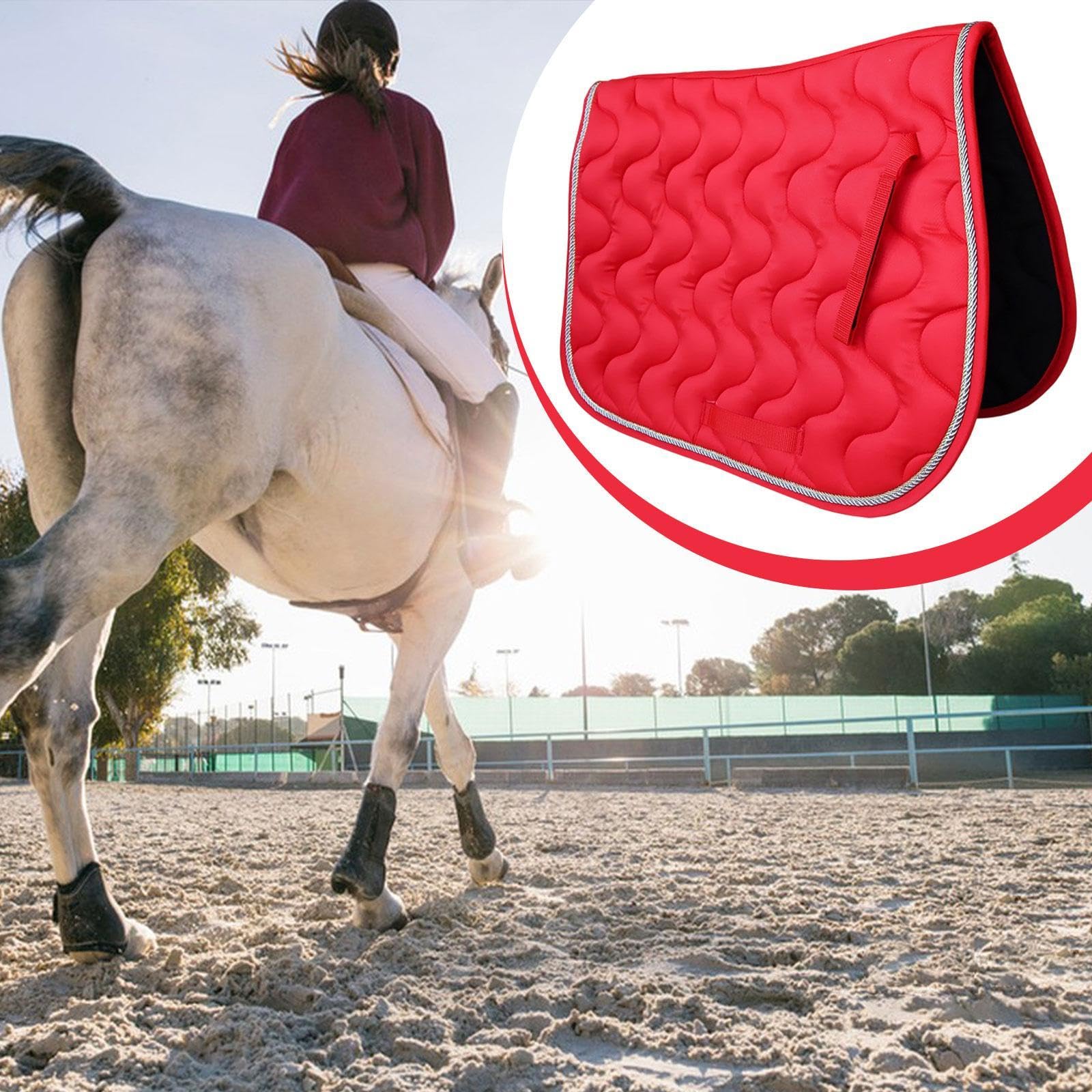 Saddle Pad Cojín Antideslizante para Silla de Montar Material Suave Y Cómodo Función de Absorción de Impactos Adecuado para Entrenamiento Salto