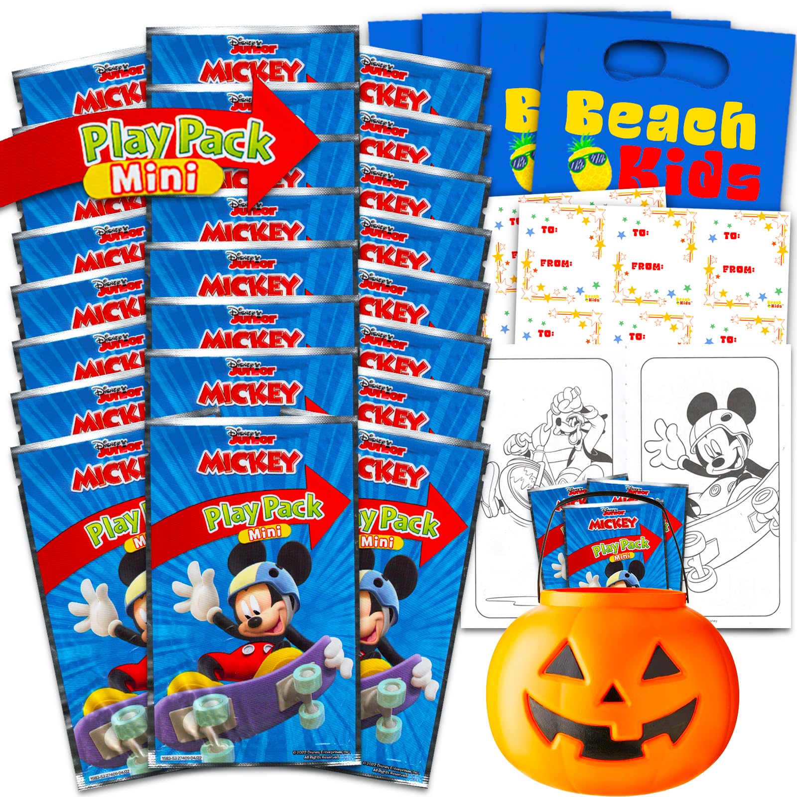 Disney Mickey Mouse Party Supplies Classroom Gift Exchange Bundle - 24 Mickey Mouse Mini Coloring Activity Books for School, Stickers | Kids Party Favors
