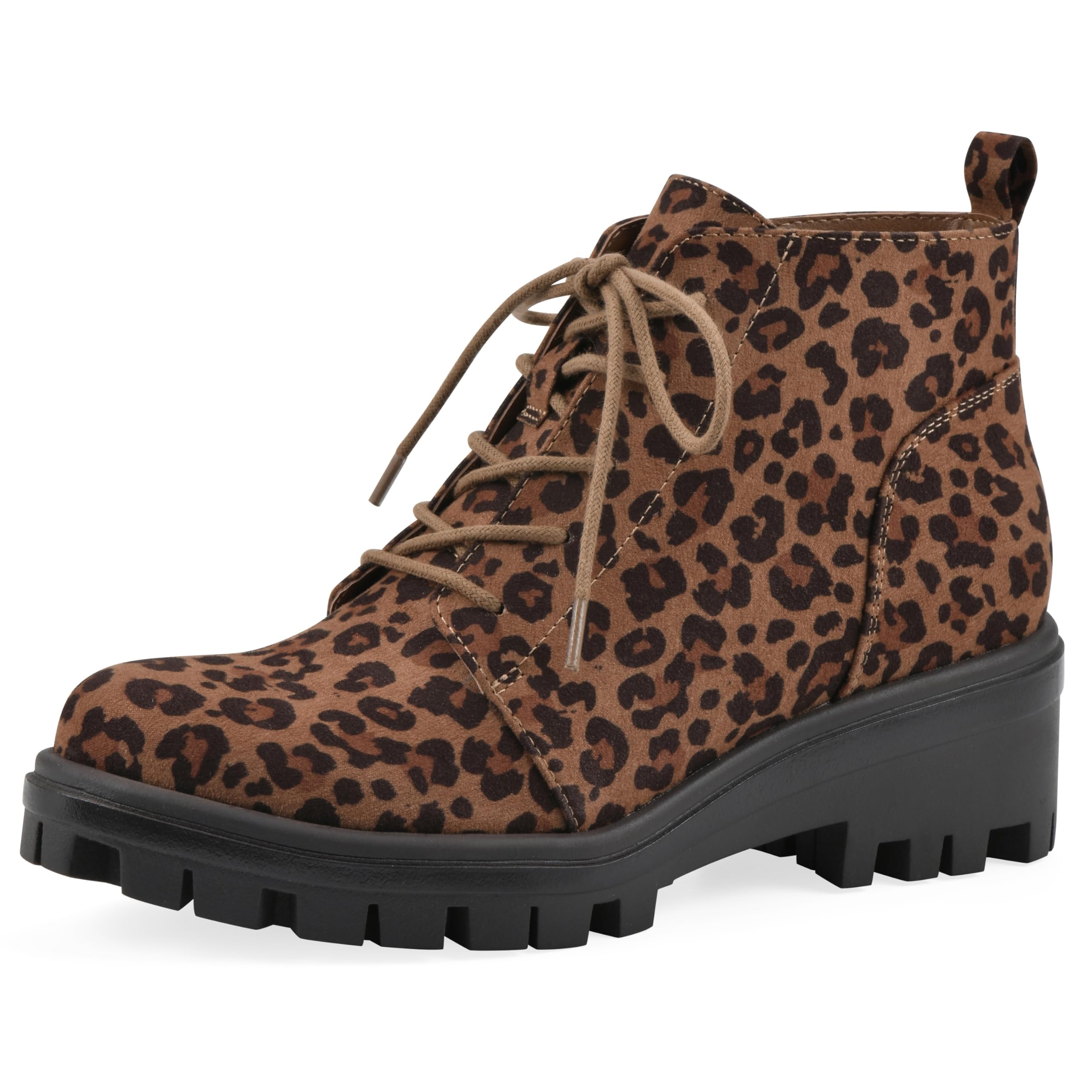 White Mountain Womens Tariq Lug Sole Lace-Up Bootie