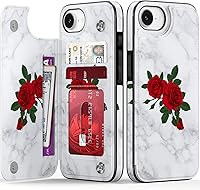 Vista 392 de LETO para iPhone 15 Pro Funda tipo cartera - Tapa tipo folio con patada - Diseños de moda - Tarjetero - Funda protectora para mujeres y niñas - 6.1