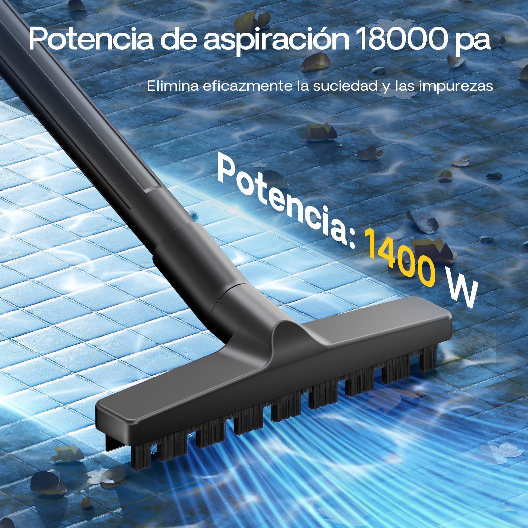 Aspirador Fondo estanques Aspira Lodos Limpiafondos Estanques Piscinas 1400W Vaciado automático
