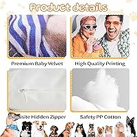 Vista 4 de Easycosy Almohada personalizada con fotos de mascotas, almohada personalizada con forma de cara de perro y gato, almohadas personalizadas con imagen