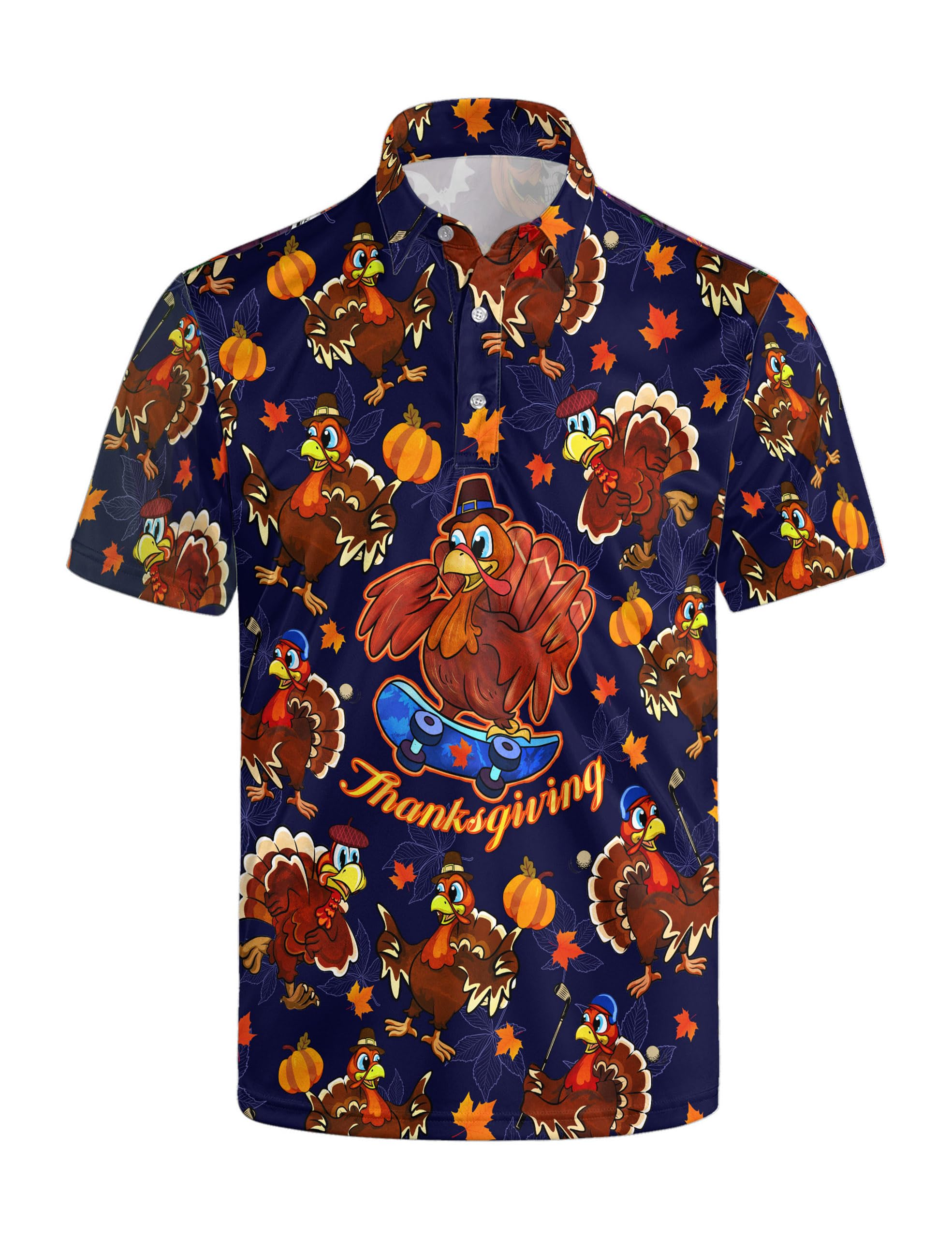 Wemkuqa Funny Golf Shirts for Men Moisture Wicking Men's Fun Golf Polo Shirts Quick-Dry Polo Shirts Short Sleeve