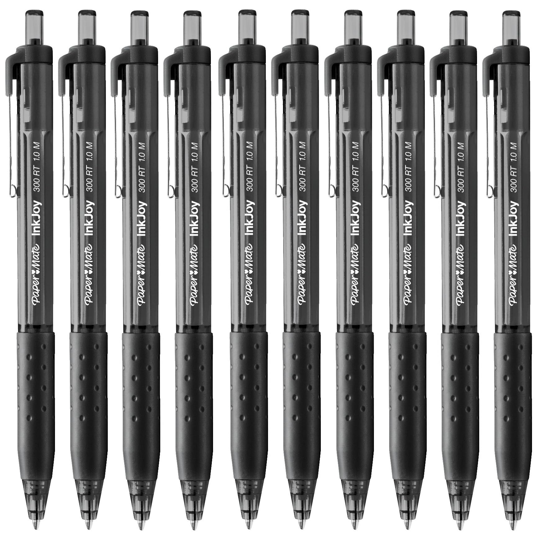 Paper Mate InkJoy 300RT Retractable Ballpoint Pens, Black, 1 count (Pack of 10)
