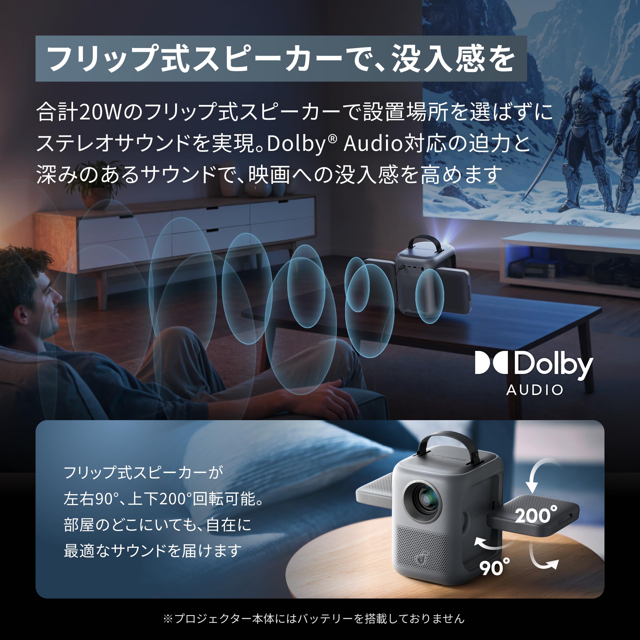 Amazon.co.jp: Anker Soundcore Nebula P1i Home Projector with Flip
