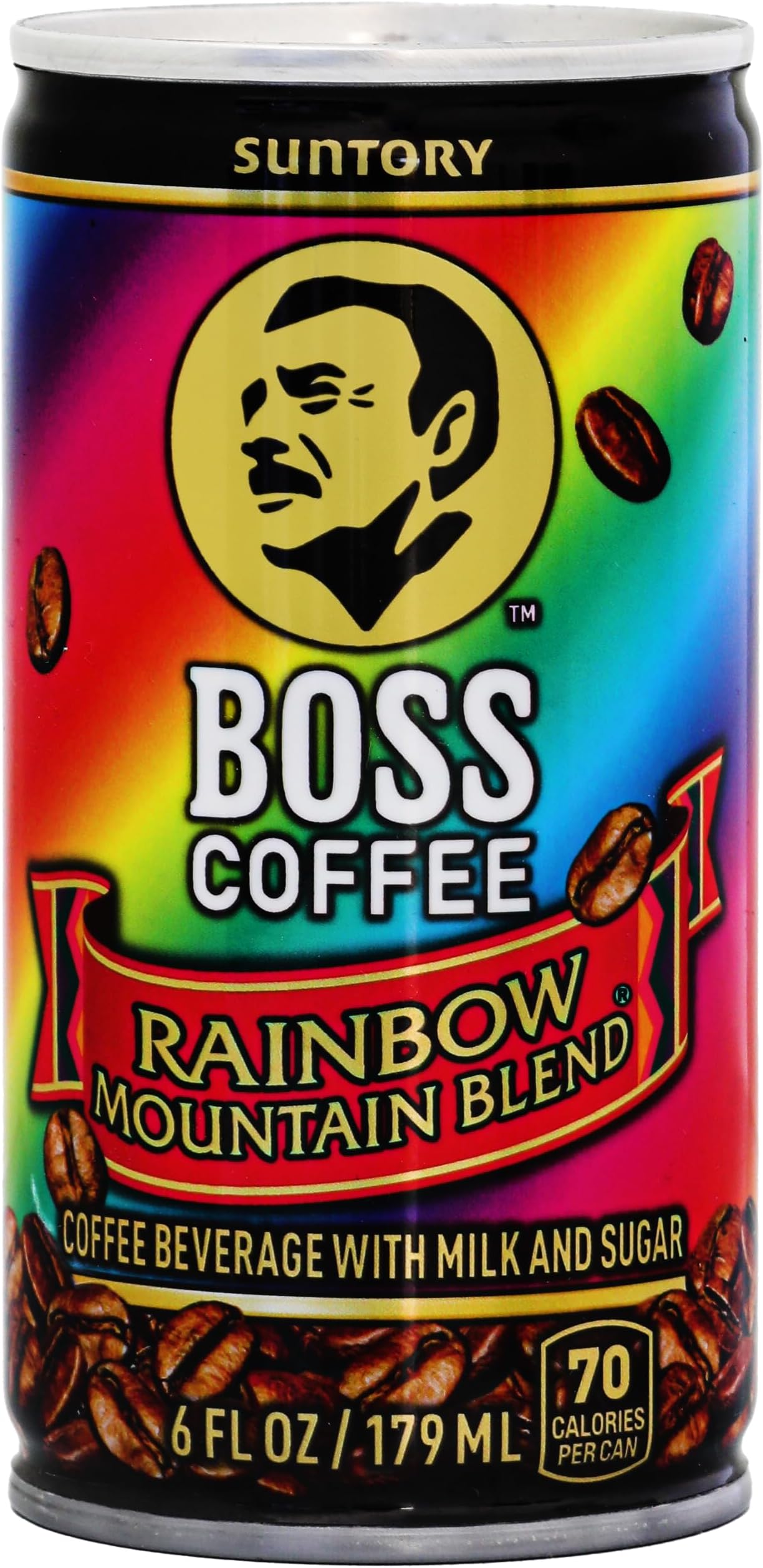 BOSS Coffee by Suntory – Rainbow Mountain Blend Japanese Flash Brew Coffee, 6oz 12 Pack, Imported from Japan, Espresso Doubleshot, Ready to Drink, Contains Milk, No Gluten