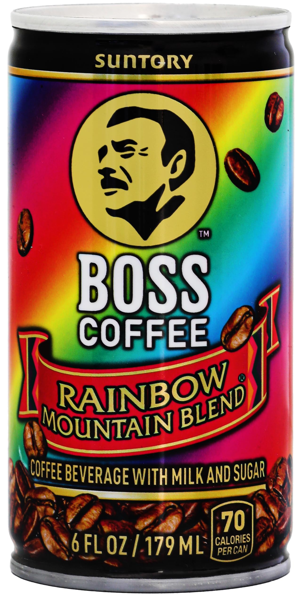 BOSS Coffee by Suntory – Rainbow Mountain Blend Japanese Flash Brew Coffee, 6oz 12 Pack, Imported from Japan, Espresso Doubleshot, Ready to Drink,