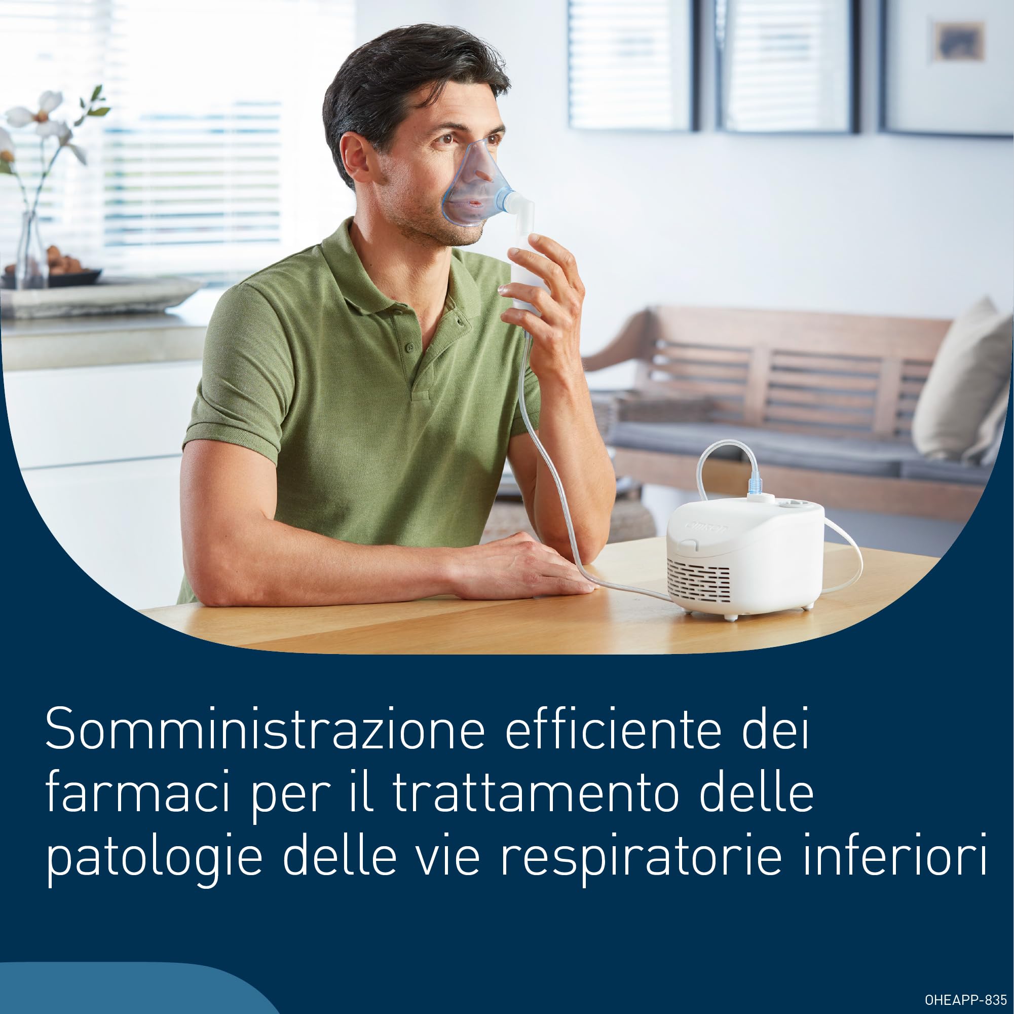 OMRON X101 Easy inalatore per adulti e bambini | Inalatore per il trattamento efficace di raffreddori e allergie, con accessori di qualità, facile da usare e pulire