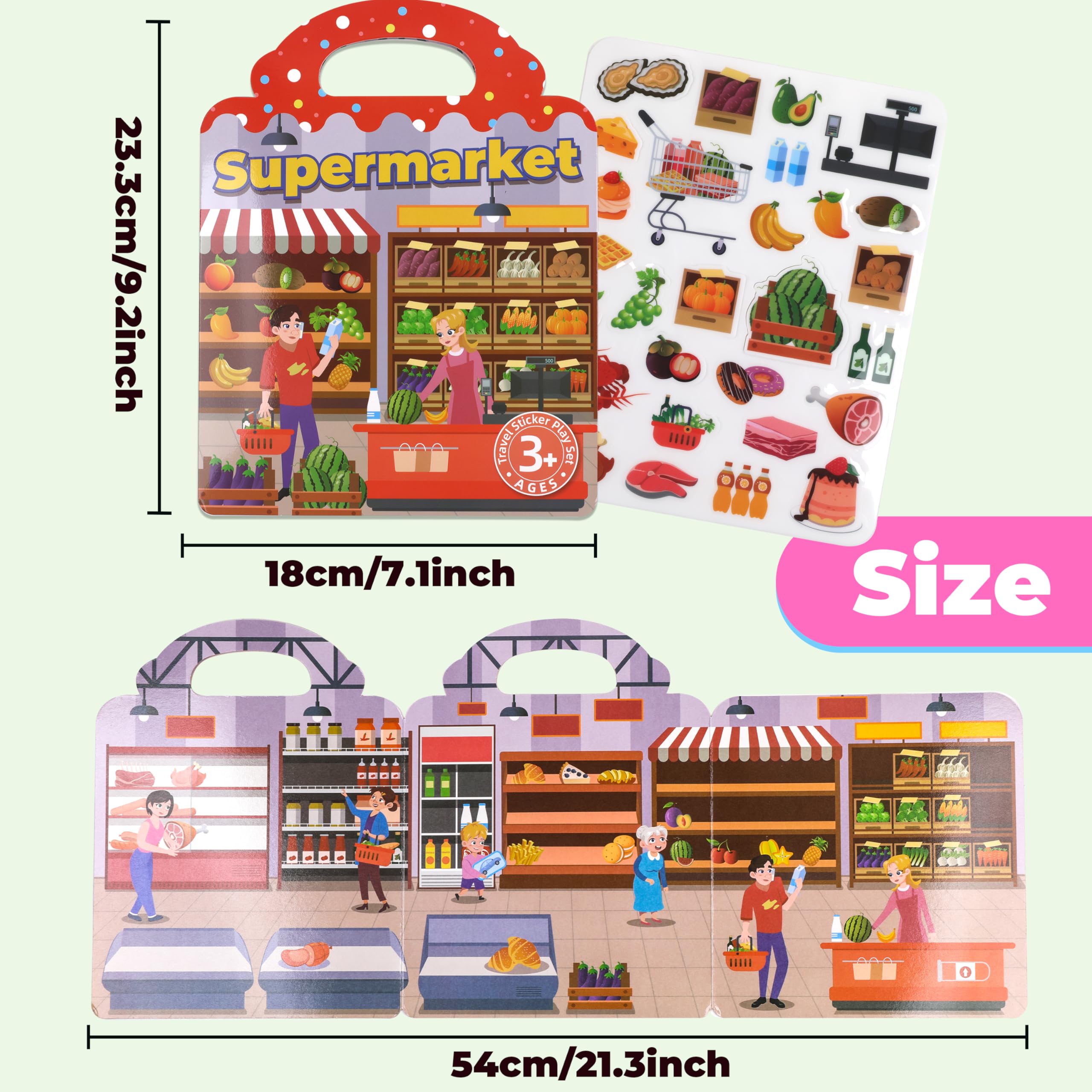 Reusable DIY Sticker Books for Kids,Sticker Books for Toddlers Bubble and Jelly,Travel Quiet Activity Toys for Kids Girls Boys Crafts Gifts — view 2