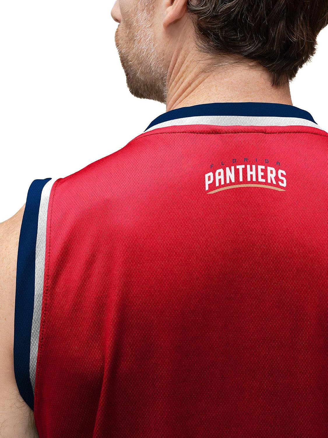Bench Clearers Florida Panthers Leaping Cat Alternate Hockey Tank, Red, Multiple Sizes, Polyester