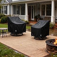 Vista 23 de Funda impermeable para mesa de centro para exteriores, rectangular para mesa auxiliar pequeña, para exteriores, rectangular, impermeable, 48 x 28 x