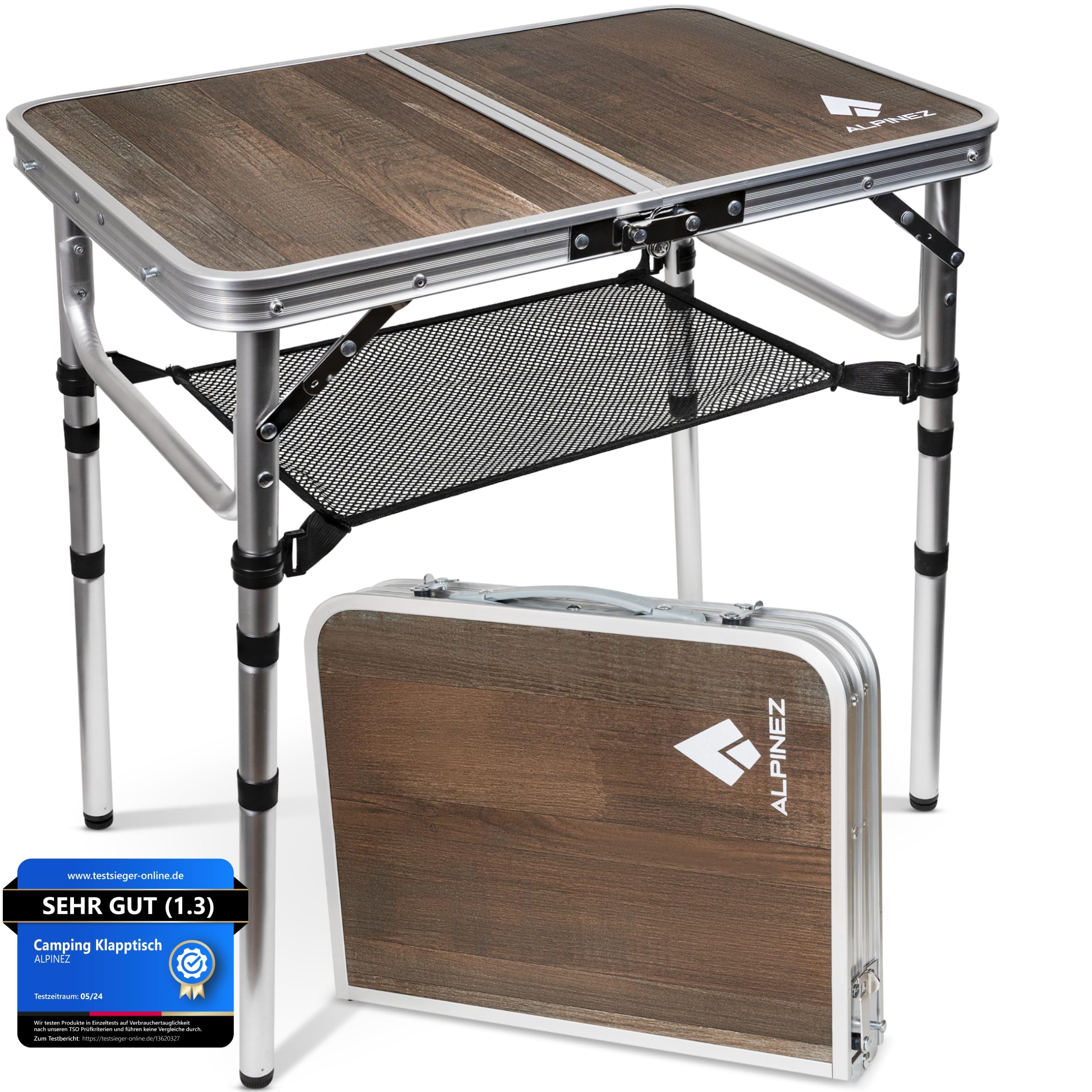 ALPINEZ 60x40 Campingtisch klappbar hhenverstellbar | Beistelltisch  Outdoor Klapptisch Camping Tisch klein | Balkon Grilltisch Picknicktisch |  Kompakt & Leicht : Amazon.de: Sport & Freizeit