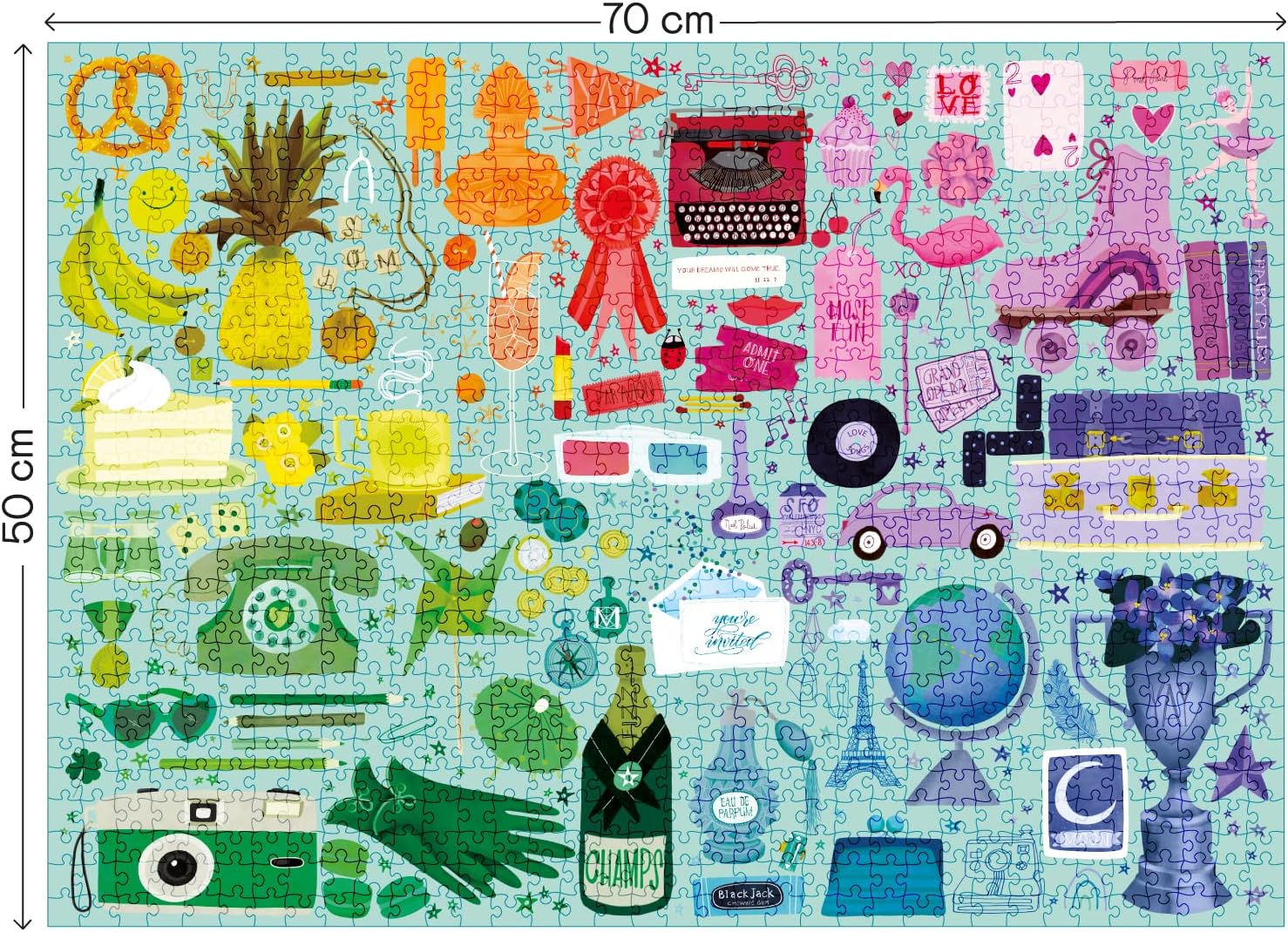 Elena Essex Puzzles for Adults 1000 Pieces - Favorite Things | Jigsaw Puzzles | 1000 Piece Puzzle | Colorful Fun Art Puzzle | Puzzles Size 20x28 inches