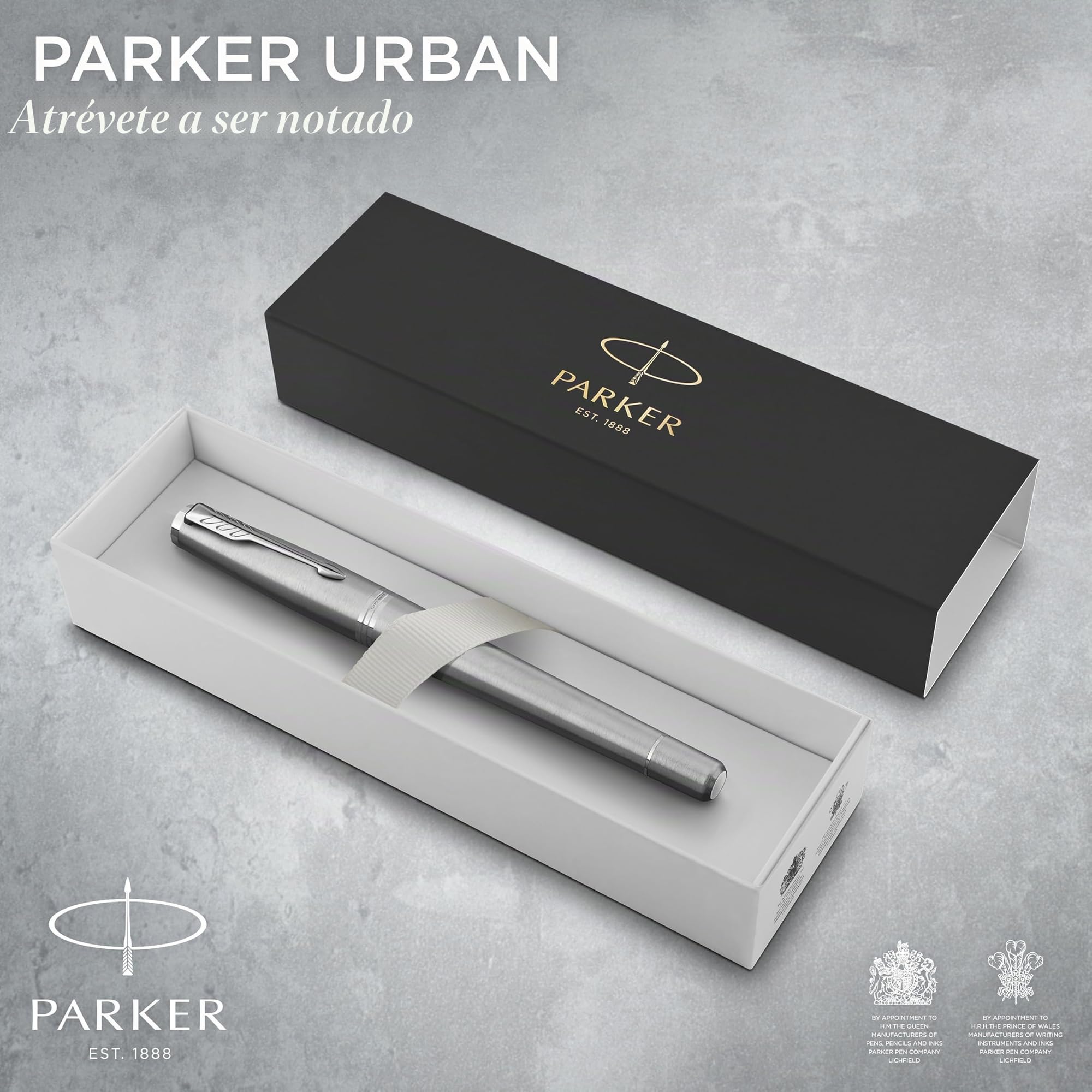 Parker Urban Pluma estilográfica | color metálico “metro” | plumín medio | tinta azul | en estuche de regalo
