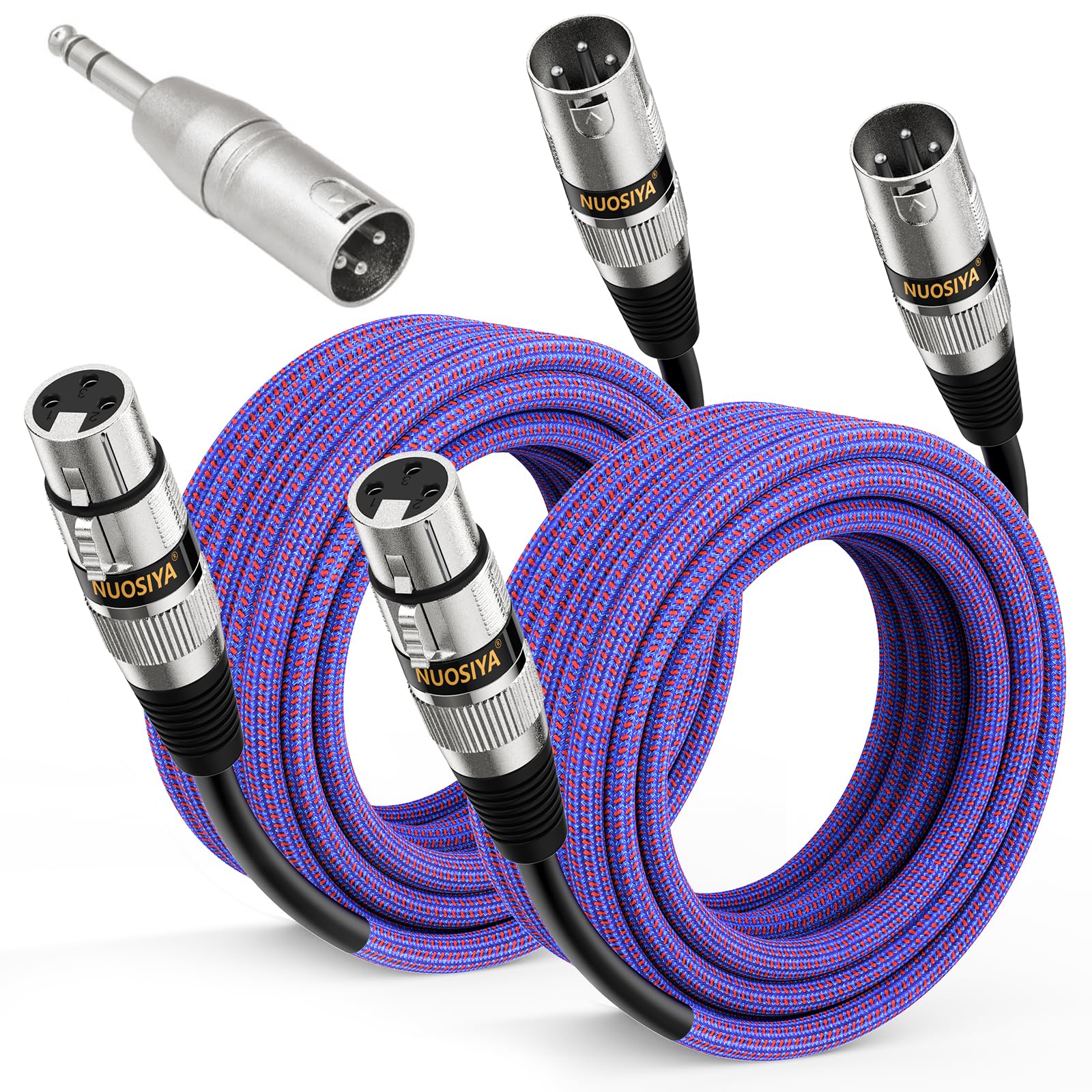 Cavo XLR Bilanciato Microfono 10M 2 Pack, Maschio a Femmina 3 Poli Cavi XLR Cannon Connettore per Microfono, Mixer, Studio di Registrazione