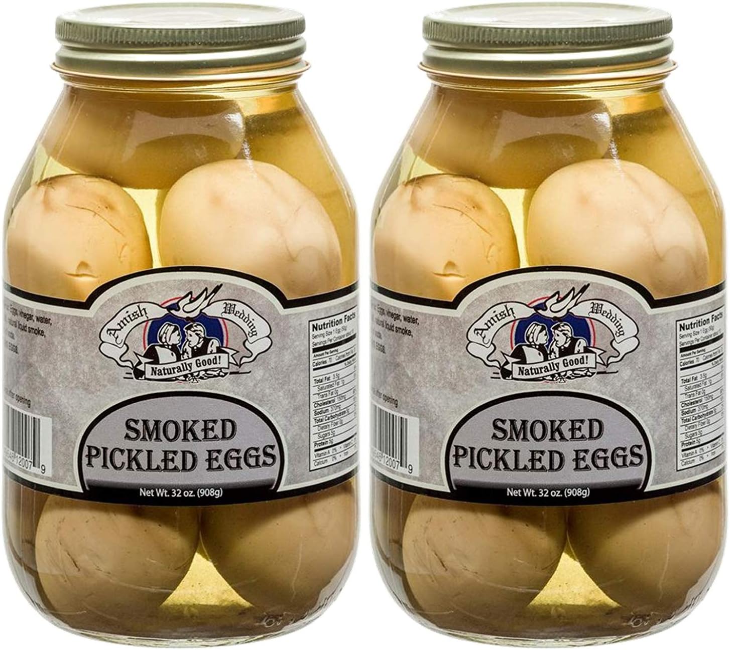 Amish Wedding Smoked Pickled Eggs 32oz (Pack of 2