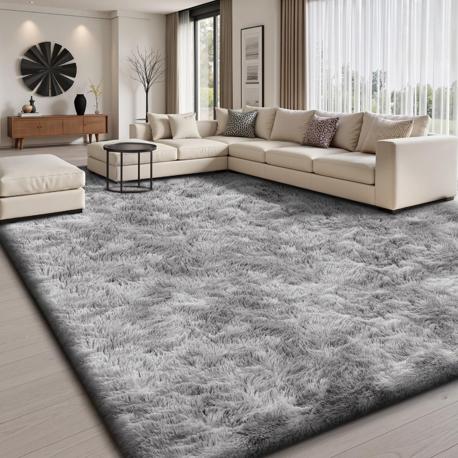 Sour Lemon 8x10 Area Rugs for Bedroom, Living Room Fluffy Rugs