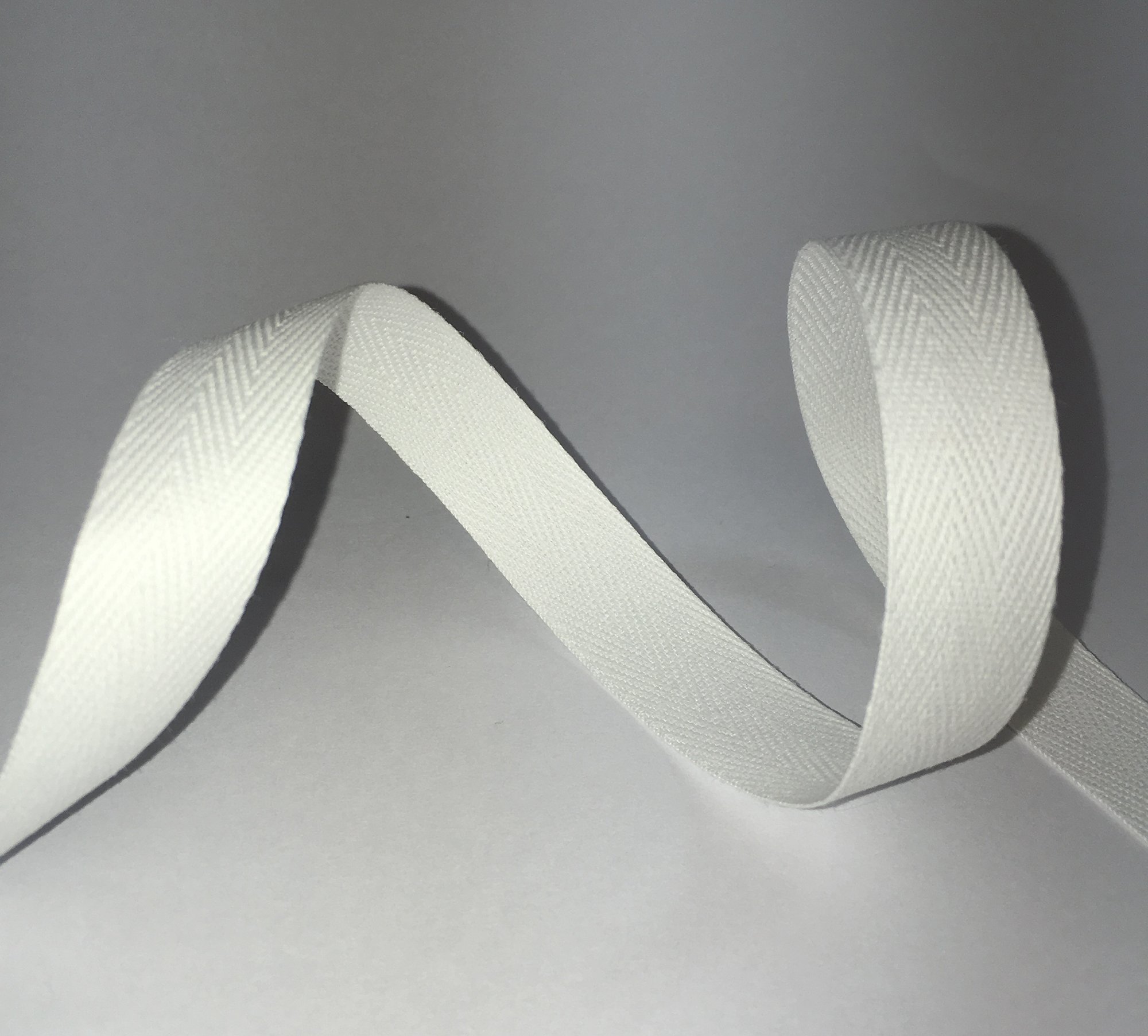 Rpribbon White Herringbone Ribbon/Bunting Tape 16Mm X 5 Metre Cut From Roll