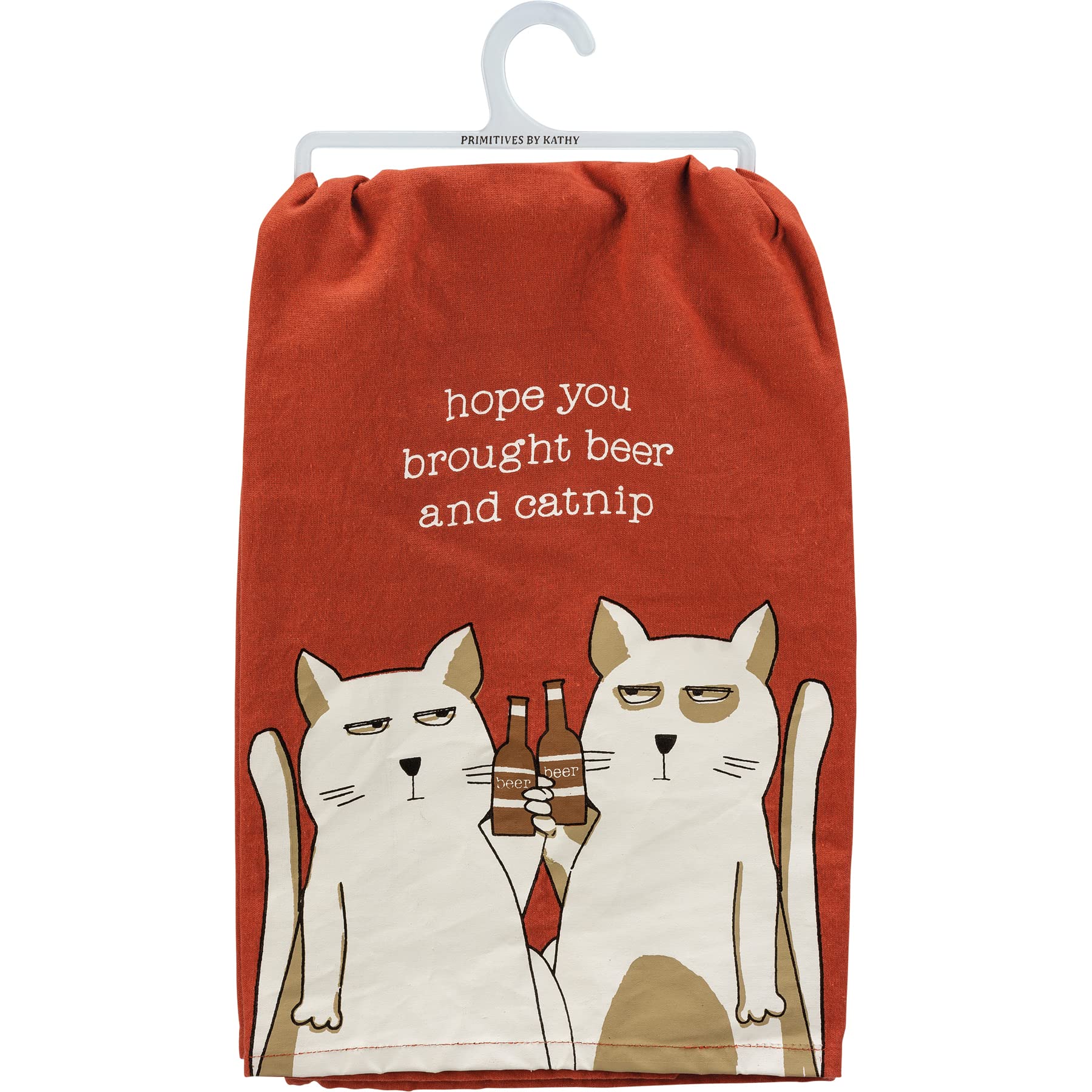 Torchon de cuisine en coton message humoristique graphique noir et blanc
