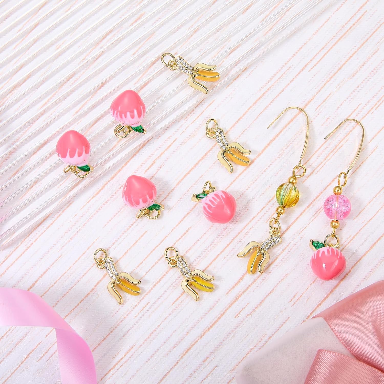 5-12Pcs Charms for Jewelry Making Real 18K Gold Plated Charms Cubic Zirconia Charm for Earring Bracelet Necklace Jewelry Making - Image 4