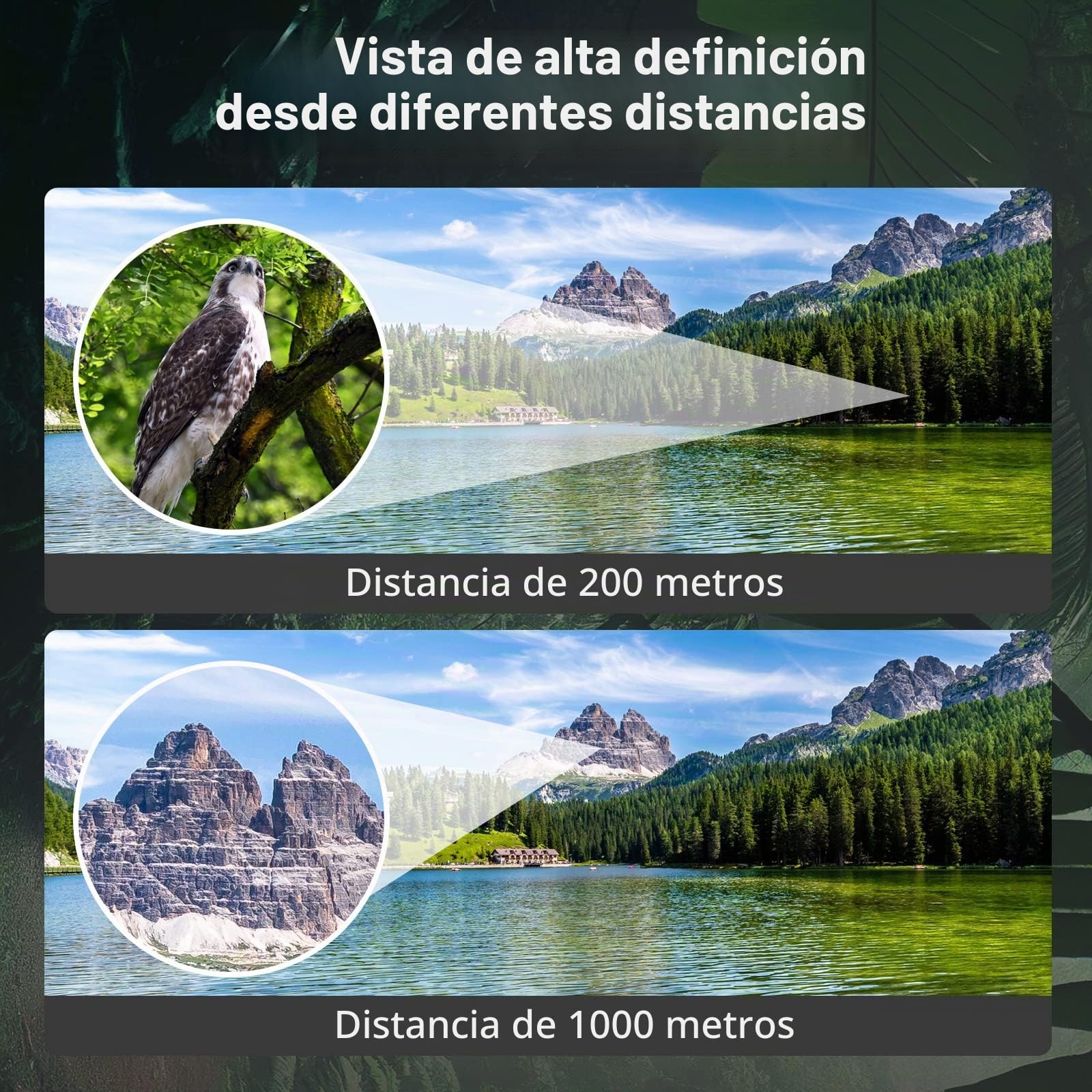 Prismáticos Profesionales de Alta Potencia para observación de Aves | Prismáticos 20x50 para Adulto con Lentes de Revestimiento Multicapa Porro BAK4 Prism len para Senderismo