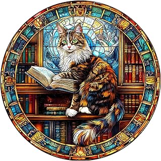 Comprar Puzzles de madera para adulto, diseño de gato de Maine y Maine, rompecabezas de madera animal único para adulto, 300 unidades, 34 x 34 cm