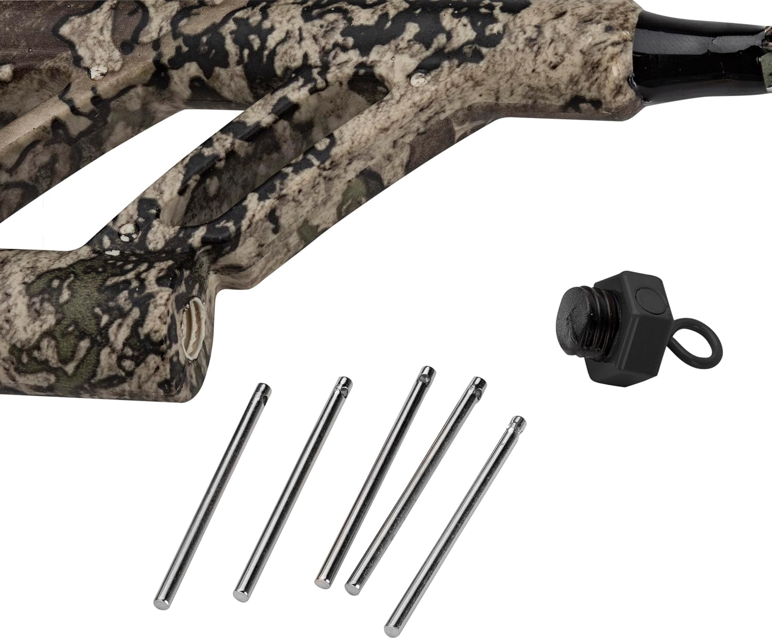 ProFISHiency True Timber Strata Pocket Combo | 30" Light Action Fiberglass No Tangle Rod | Micro Spincast Reel w/ 4.1:1 Gear Ratio | Spinner Bait | Orange