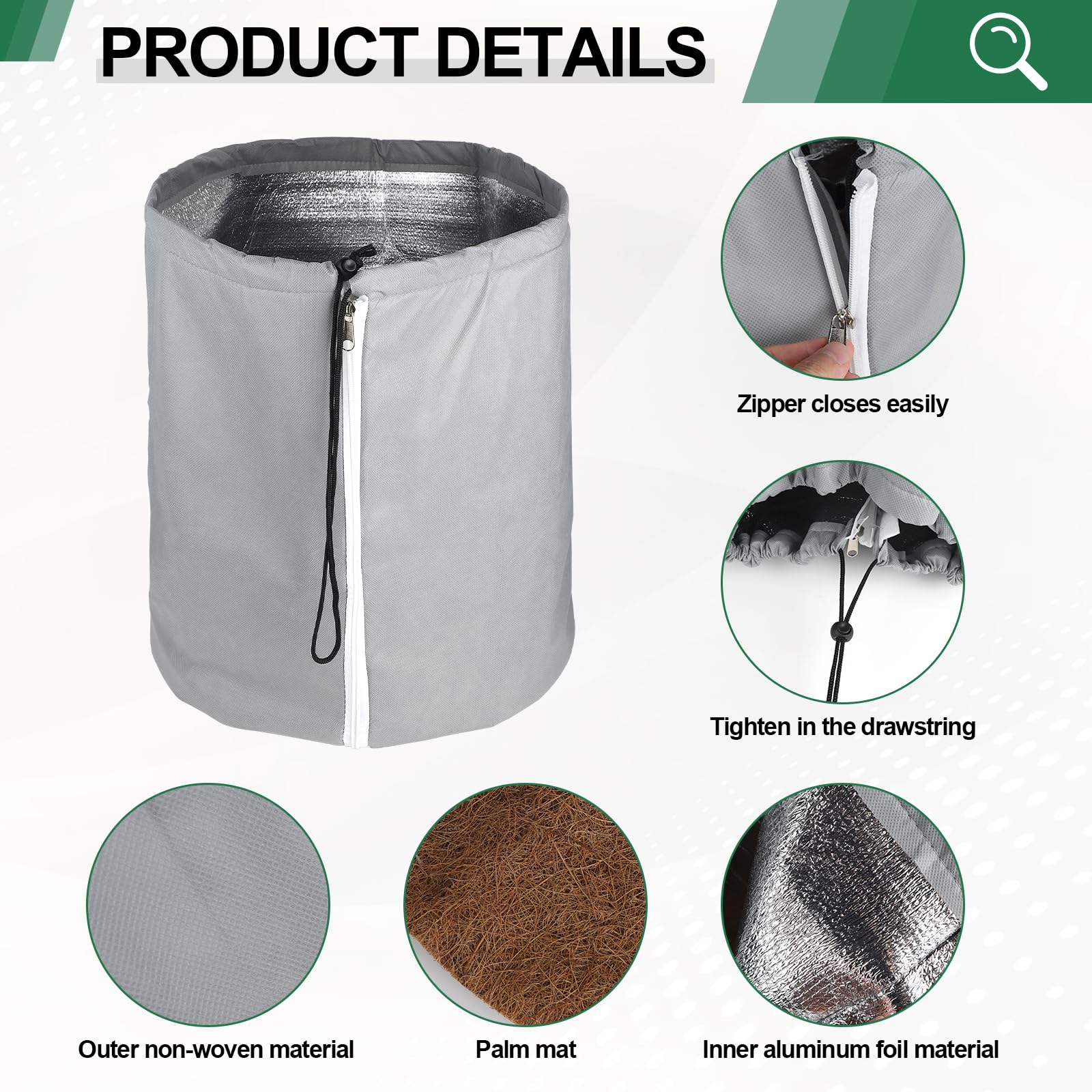 CPROSP 2 PCS Protezione Termica per Vaso 70 x 65 cm, Borsa di Protezione