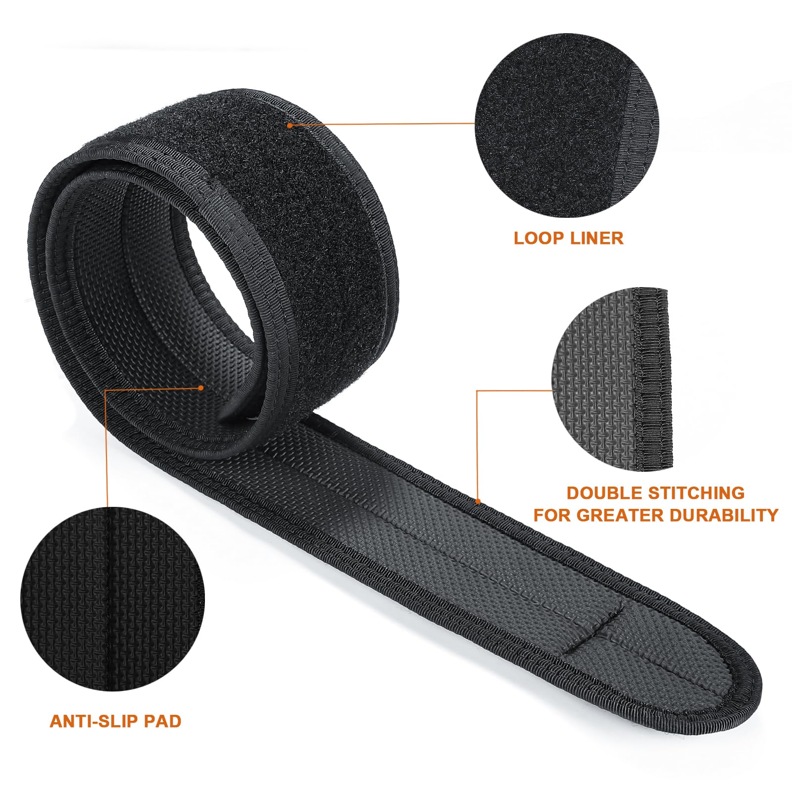 VISMIX Tactical Anti-slip Pad Inner Belt with Loop System - Compatible for MOLLE Battle Belts with Outer Hook System
