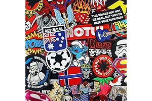 Value 48 Pack Random Logo Brand Patches - Iron/Sew on Embroidered Patches