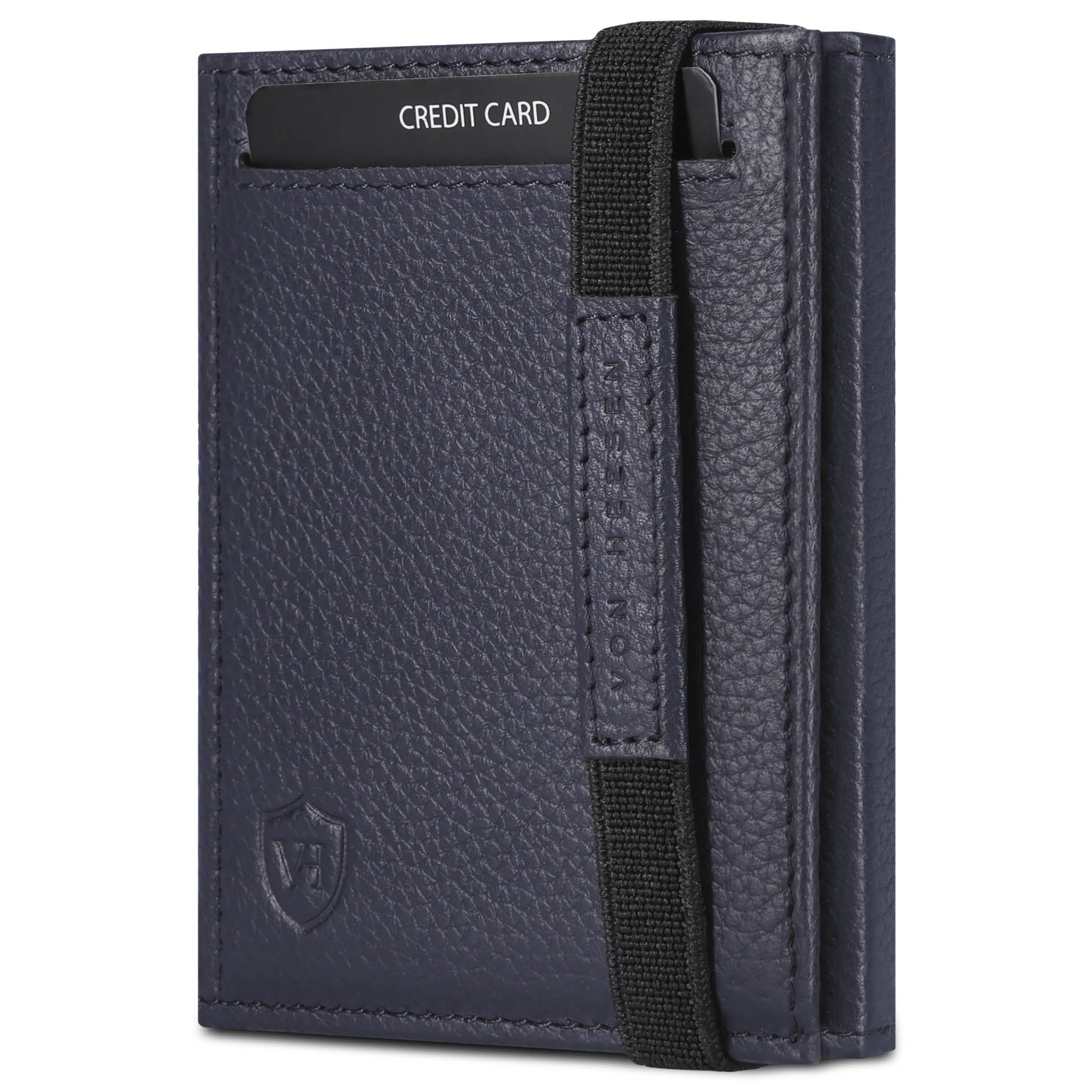 VON HEESEN Slim Wallet mit RFID-Schutz - Mini Geldbörse Herren & Damen klein - Kreditkartenetui Kartenetui - Geldbeutel Portmonee Portemonnaie