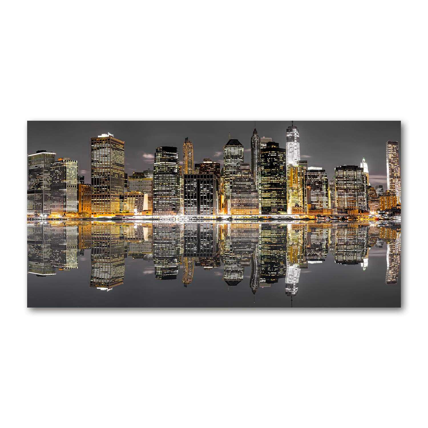 Tableau New York de nuit en verre acrylique Tulup 120x60cm pour décoration murale moderne