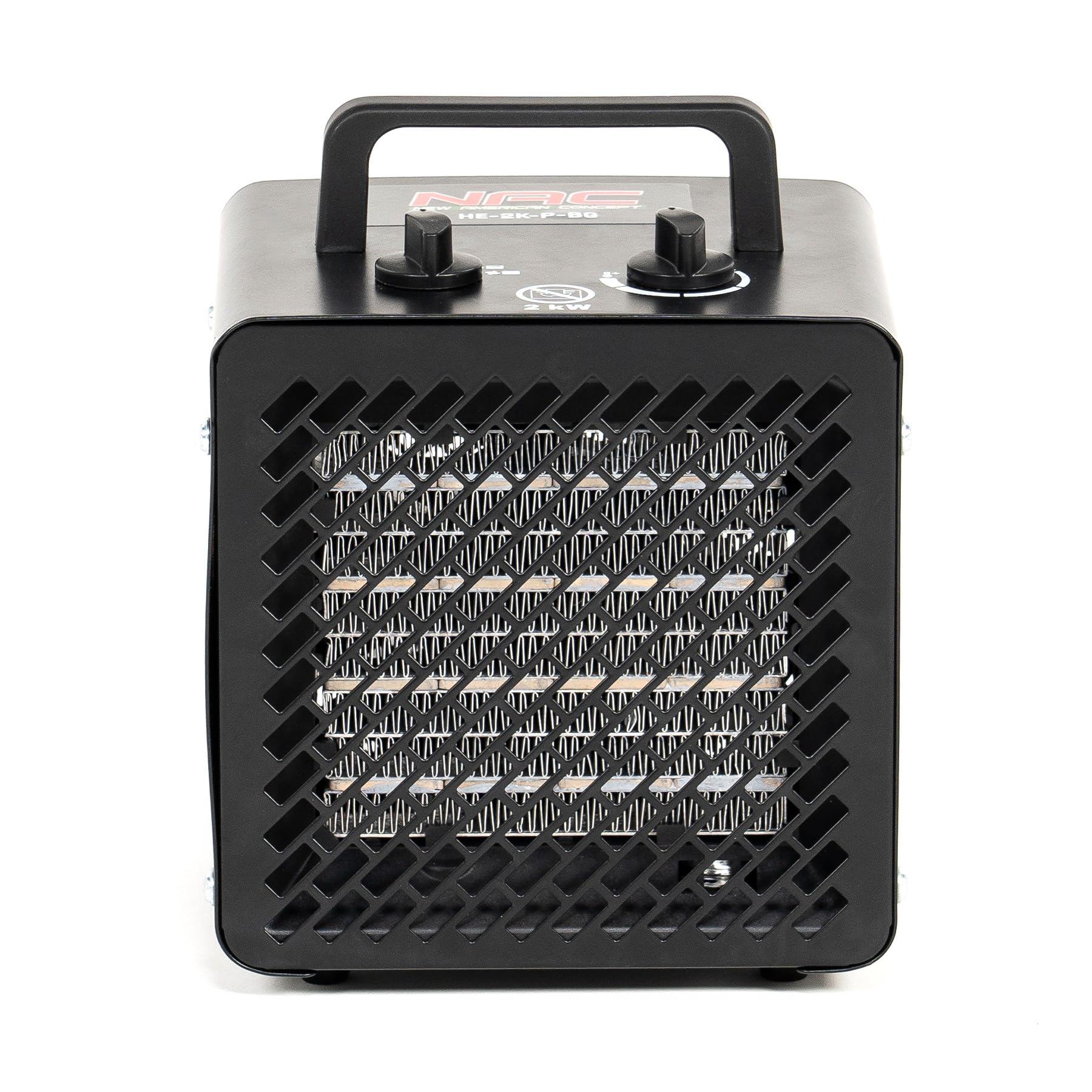 NAC Calefactor Ceramico Electrico 2000W - Calentador Electrico con 3 Niveles de Calefacción - Calefactor Portatil Industrial con Termostato, Cañon de Calor - Heater Electric para Garaje Taller Obra