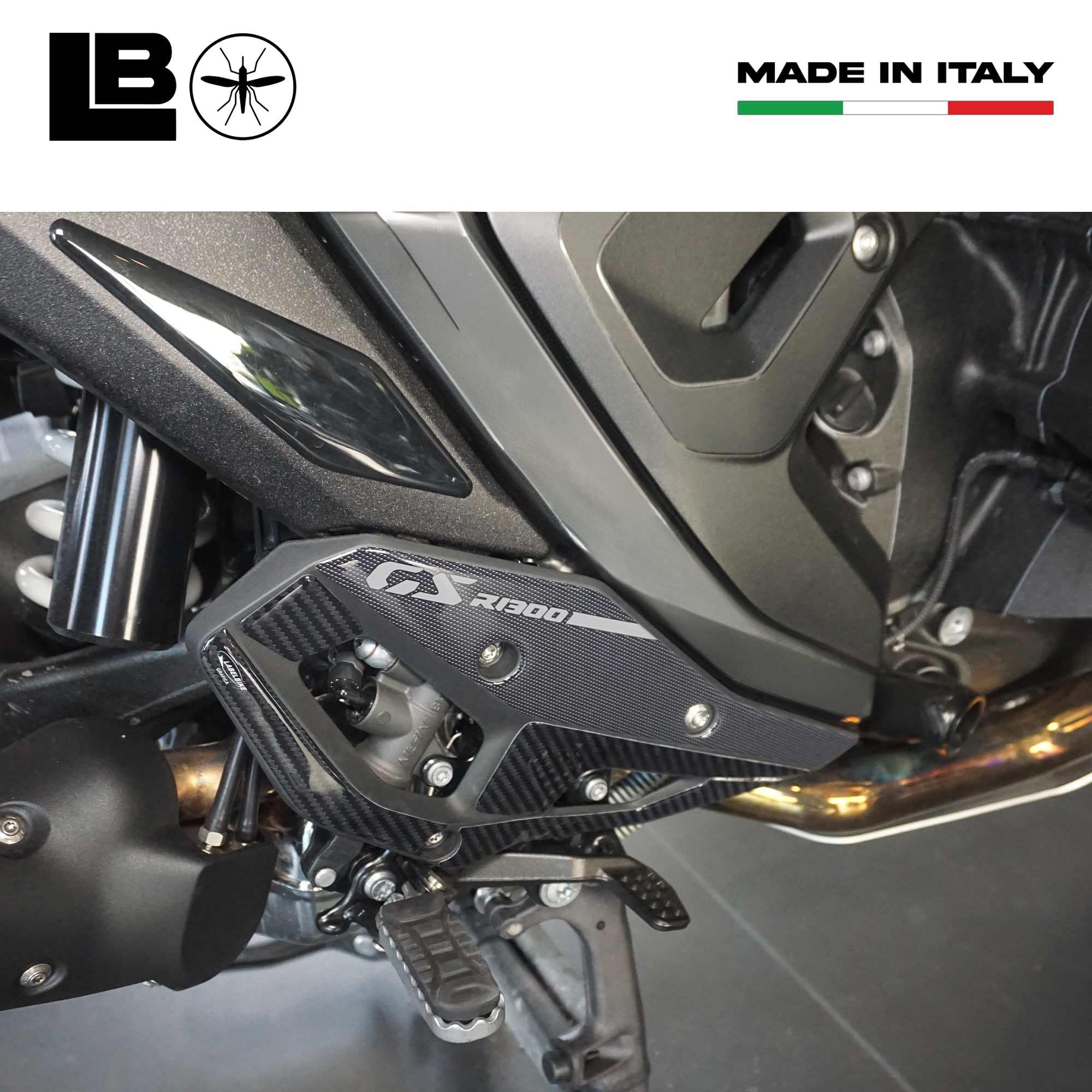 Labelbike - 3D Gel Resin Sticker Decoration And Protection Motorcycle Cardan  Passenger Feet Compatible With BMW R1300GS