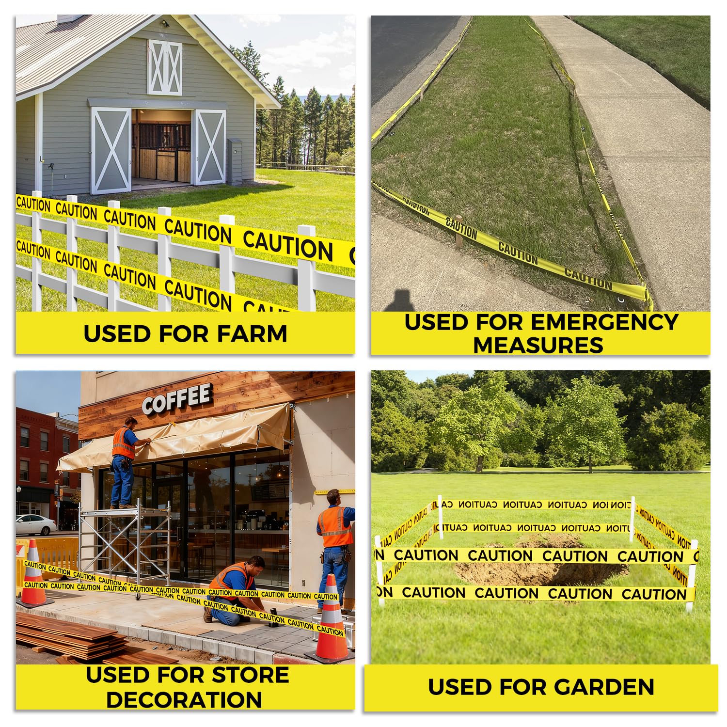SWRT 12 Rolls Premium Yellow Caution Tape, 3 Inch x 1000FT(Total 12000FT) — Amazon image 5