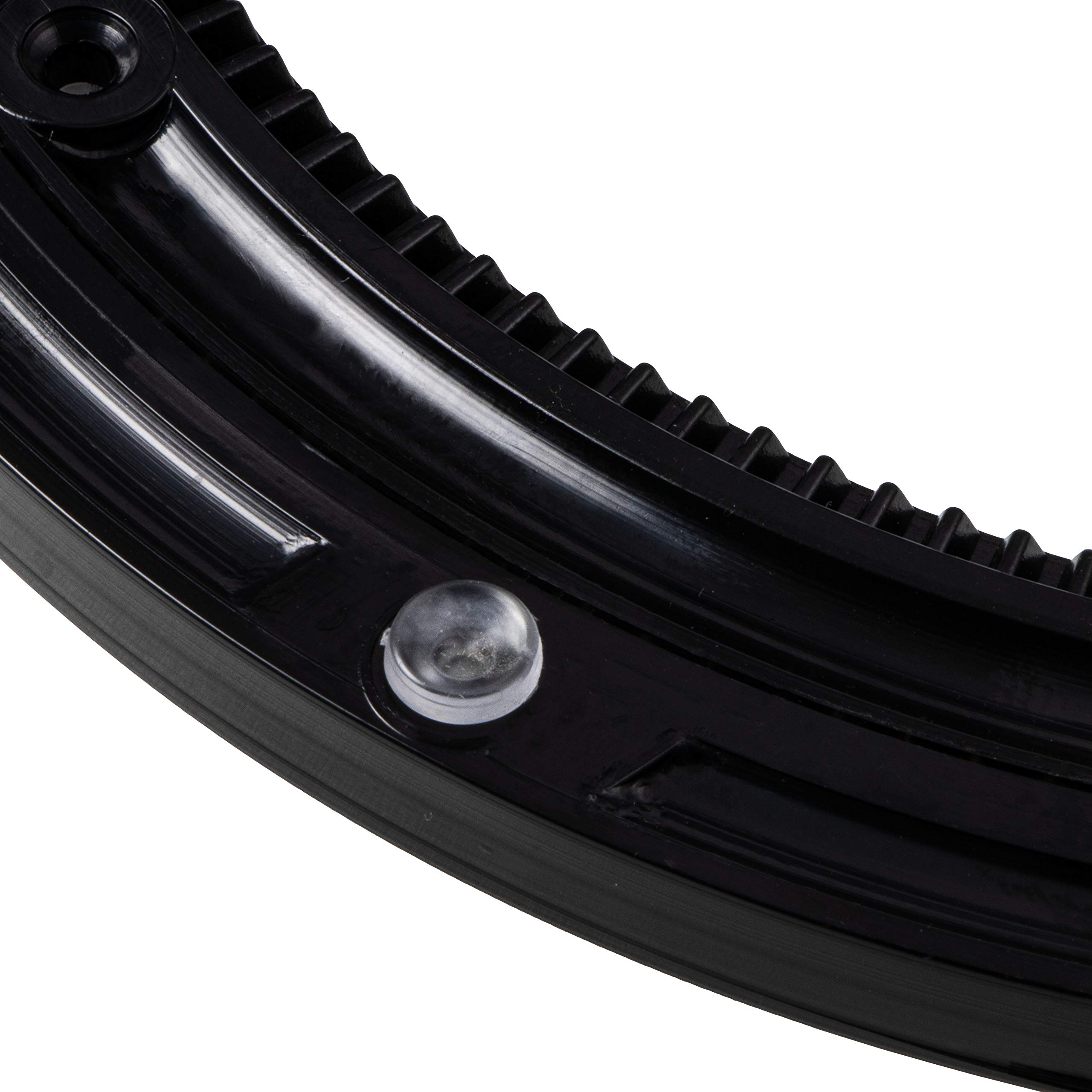 Gedotec Poignée rotative à 360° pour Meubles, Ø 230 mm | Plateau tournant en Plastique Noir | Capacité de Charge maximale 200 kg | Anneau Rotatif à vis Meubles, 1 pièce