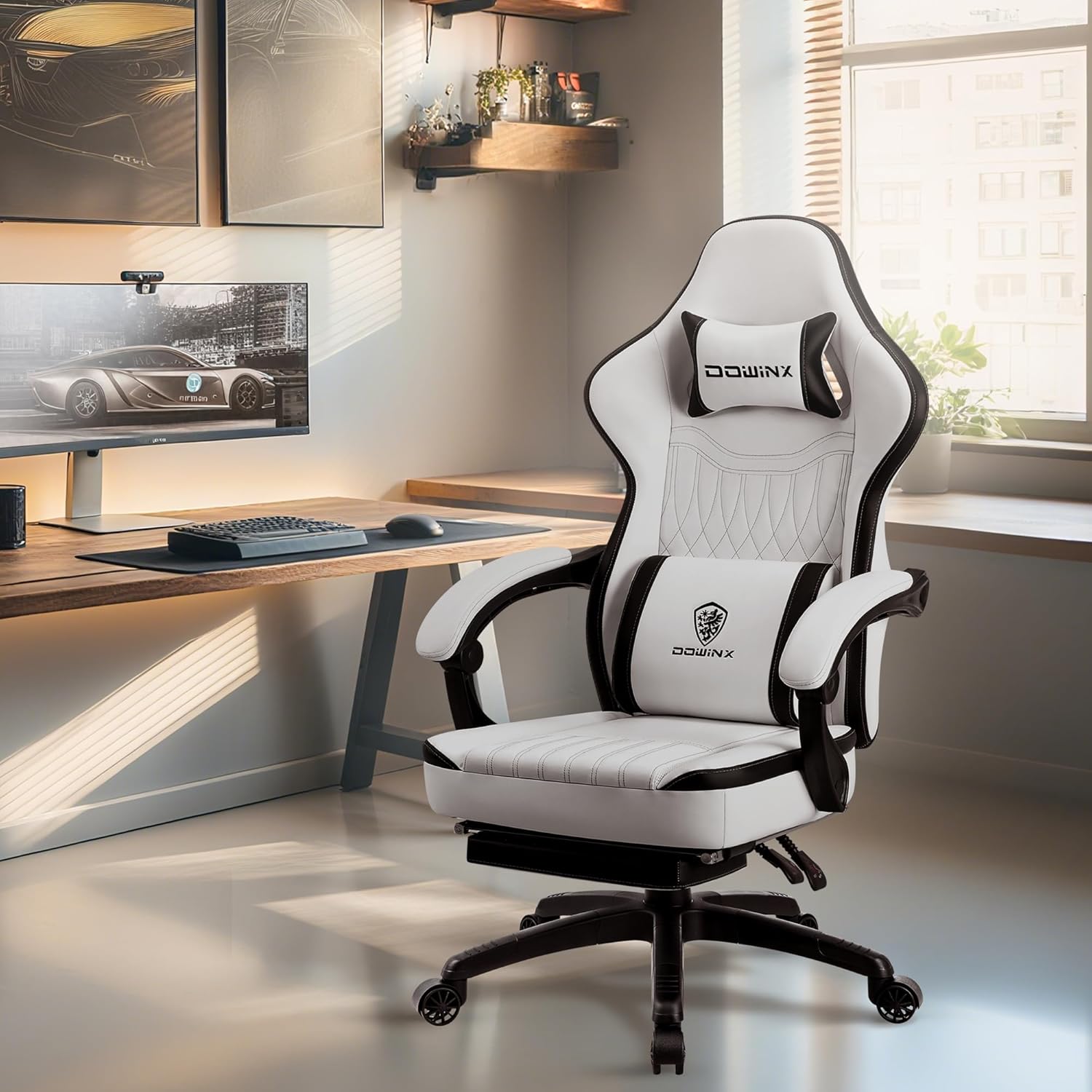 Dowinx Gaming Chair components laid out for assembly