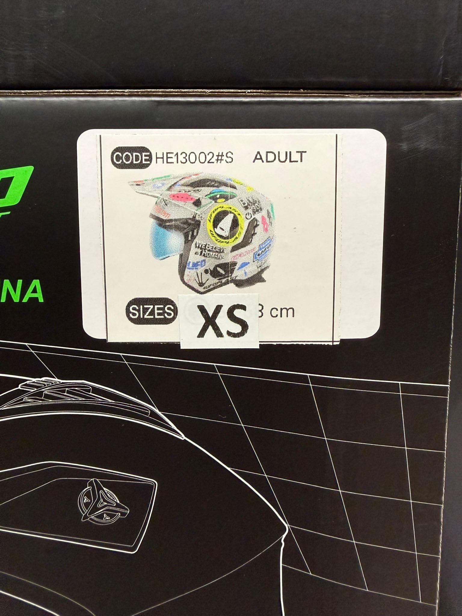 Casco Moto Trial UFO serathan Logos Gris Plata Grafic Talla L