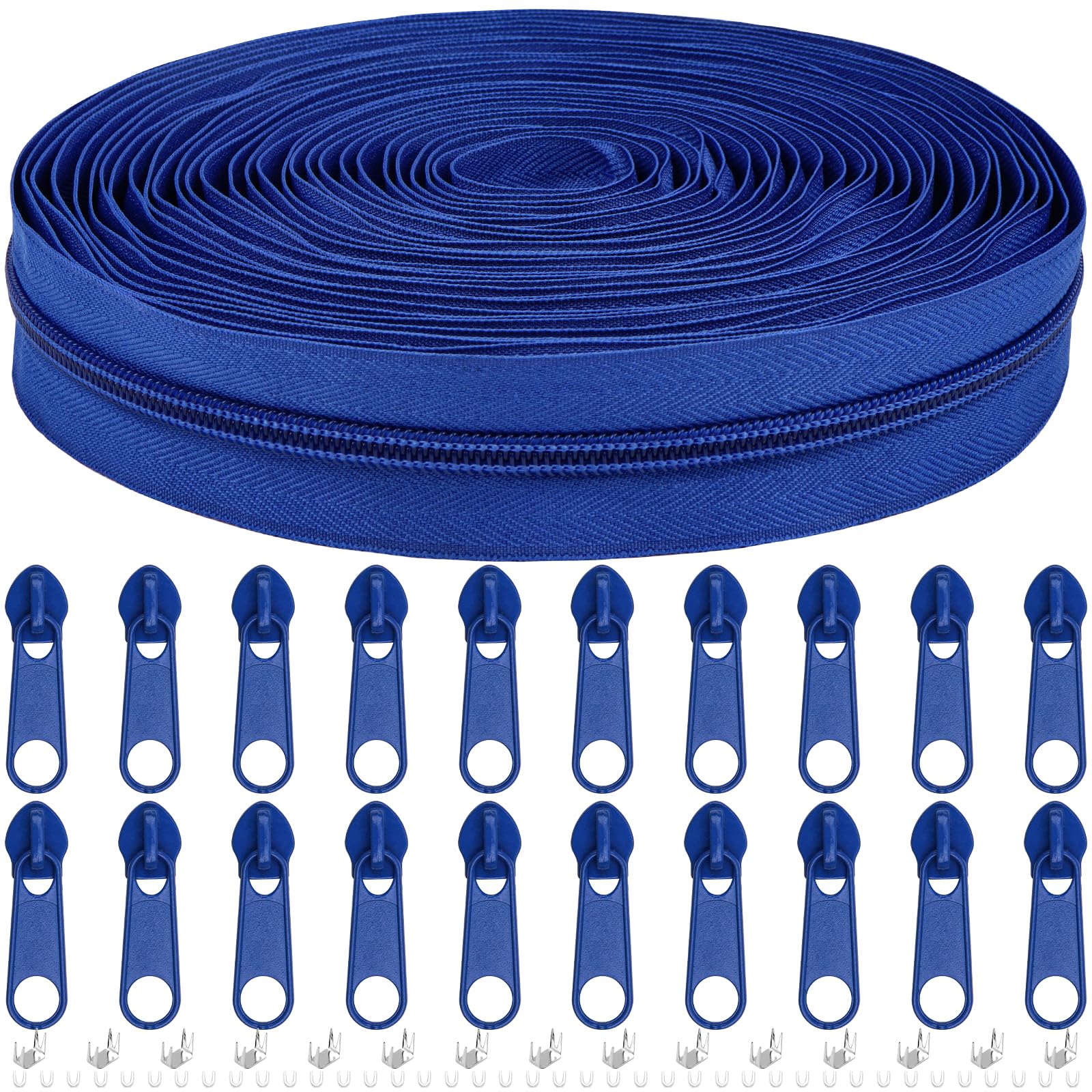 DOITEM 10pcs Multicolor Nylon Coil Zippers Reißverschluss fo