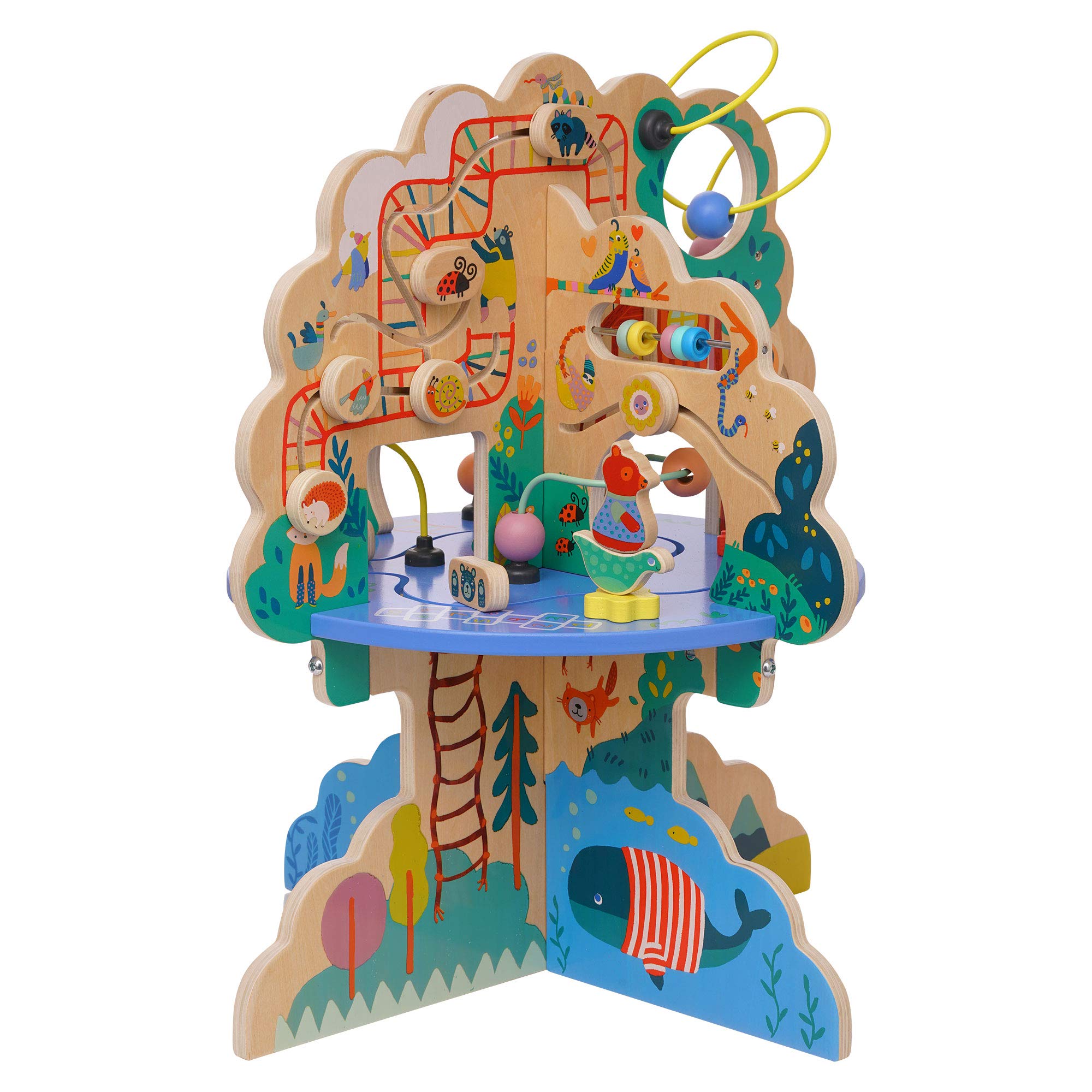 Centre d'Activités en Bois Manhattan Toy pour Tout-Petits - Terrain de Jeu Multicolore