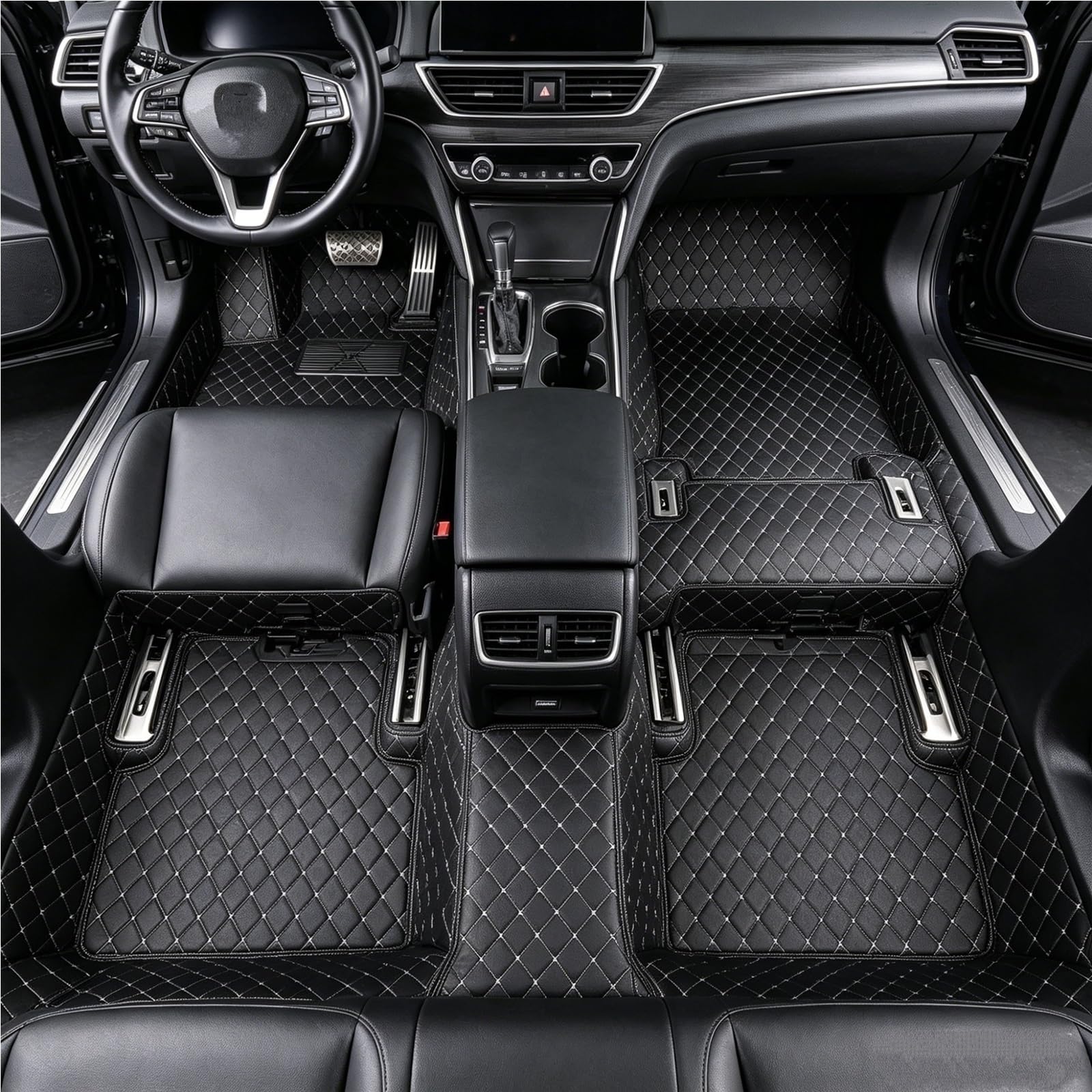 Alfombrillas Universales Coche Juegos Completos Duraderas, Impermeables para Todo Tipo Clima para Hyundai I20 2021-2023 Durable(Rojo,LHD)