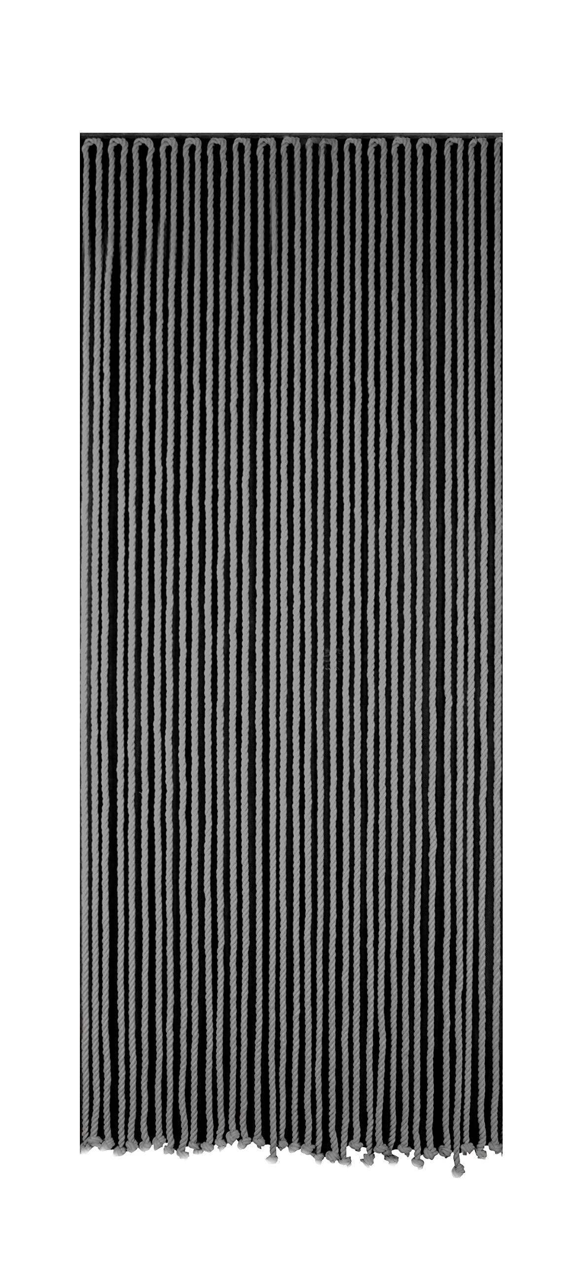 MOREL Rideau de Porte en Corde tressée Coton Gris 90 x 200 cm