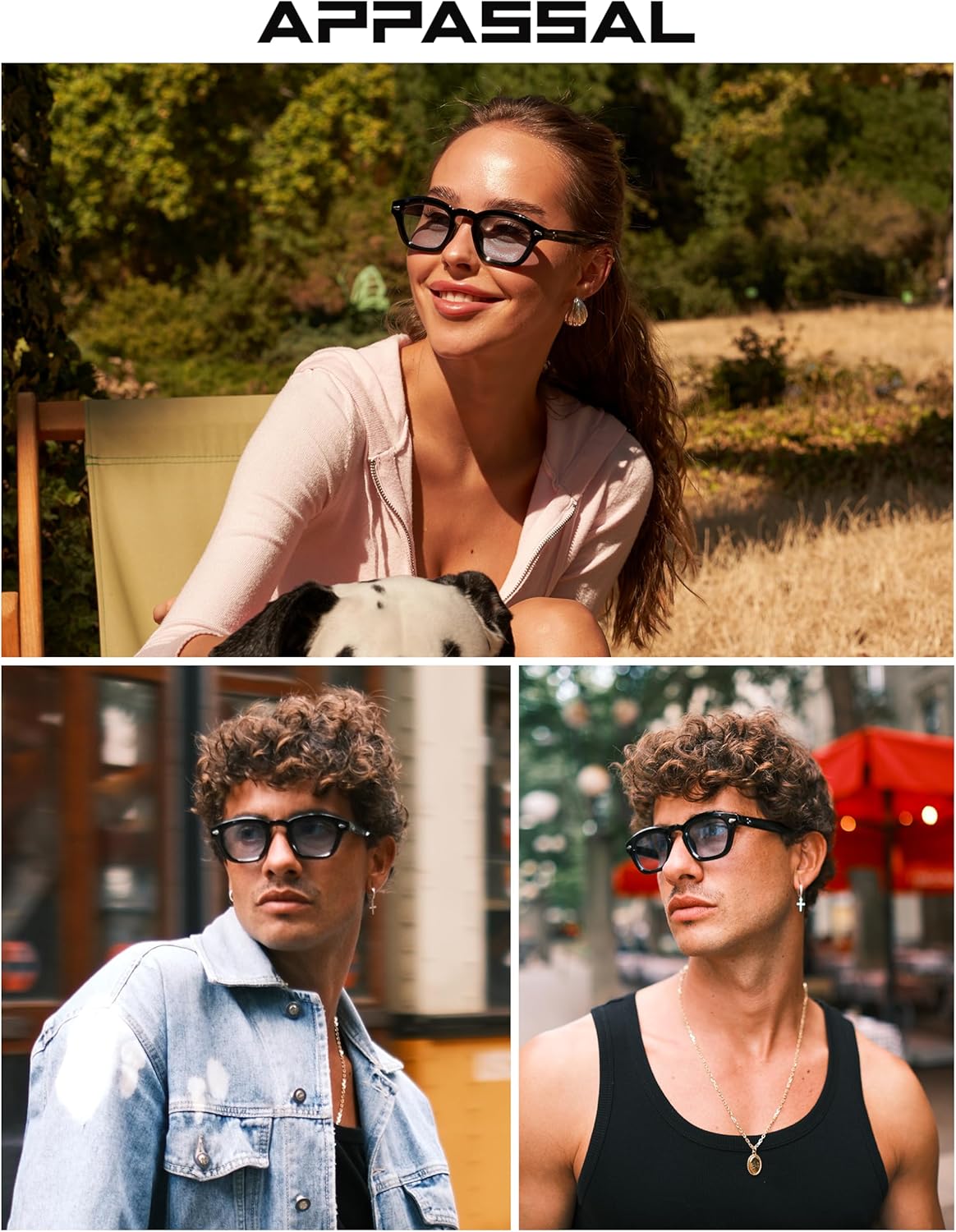 Small Retro Square Sunglasses for Women Mens Rectangle Sunnies AP3680 - Image 3