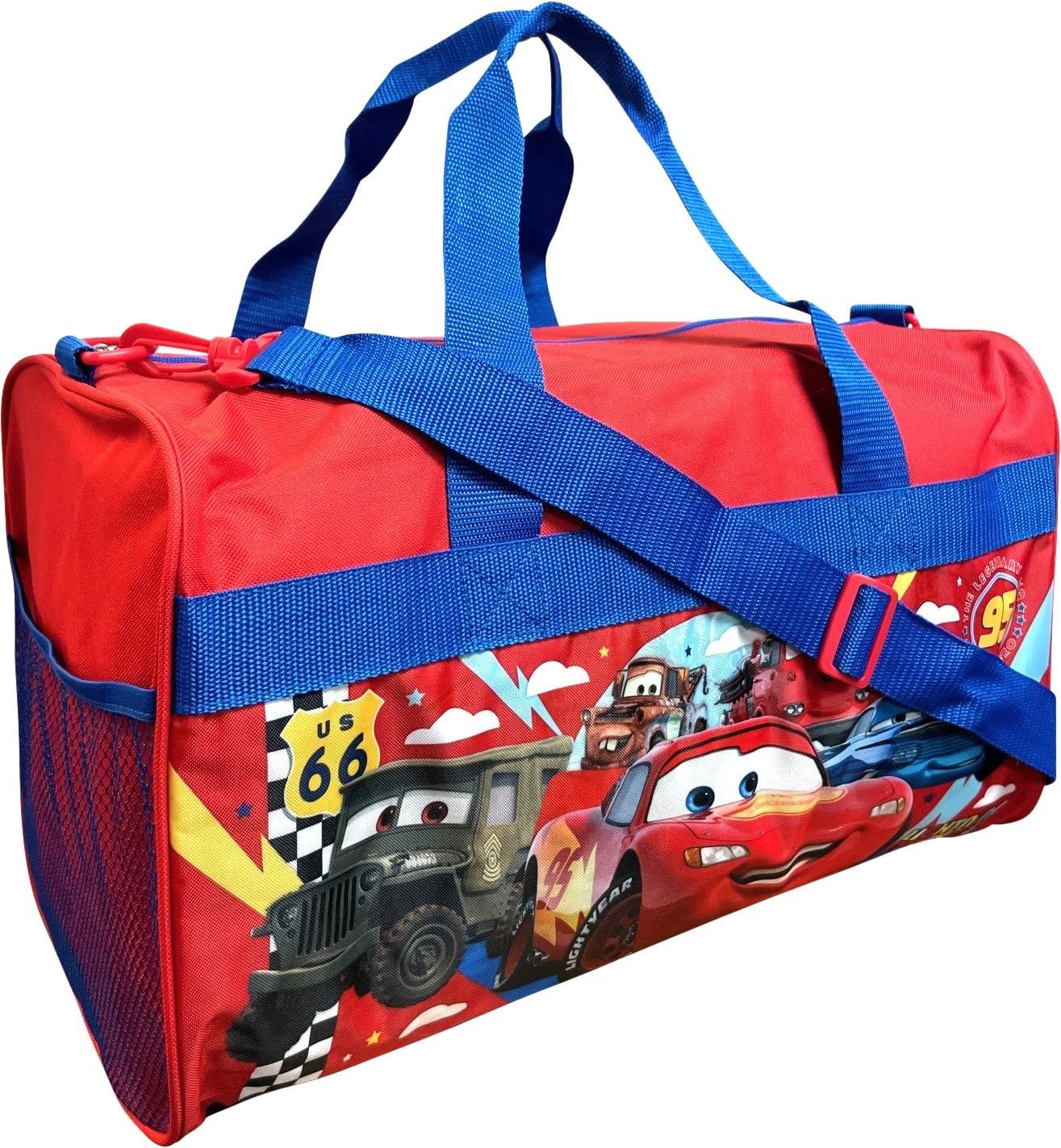 Ruz 18 Inch Kids Duffel Bag Overnight Carry-On Travel And Sports Bag (Cars Lightning McQueen)