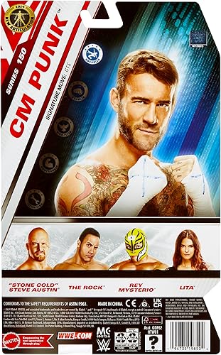 Miniatura 2 de (Chase Variant - Rosa y Verde) CM Punk - WWE Main Event 150 Toy Wrestling Figura de acción